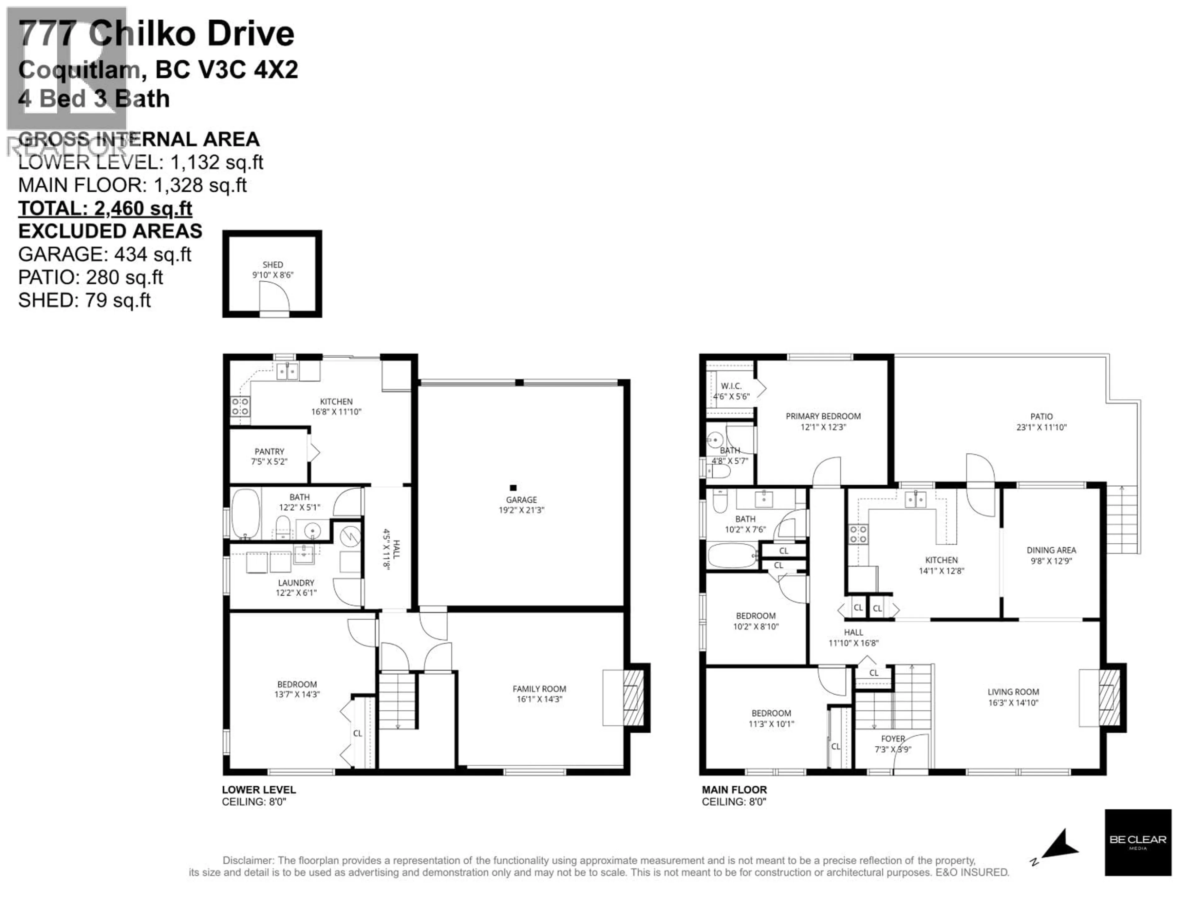 Floor plan for 777 CHILKO DRIVE, Coquitlam British Columbia V3C4X2