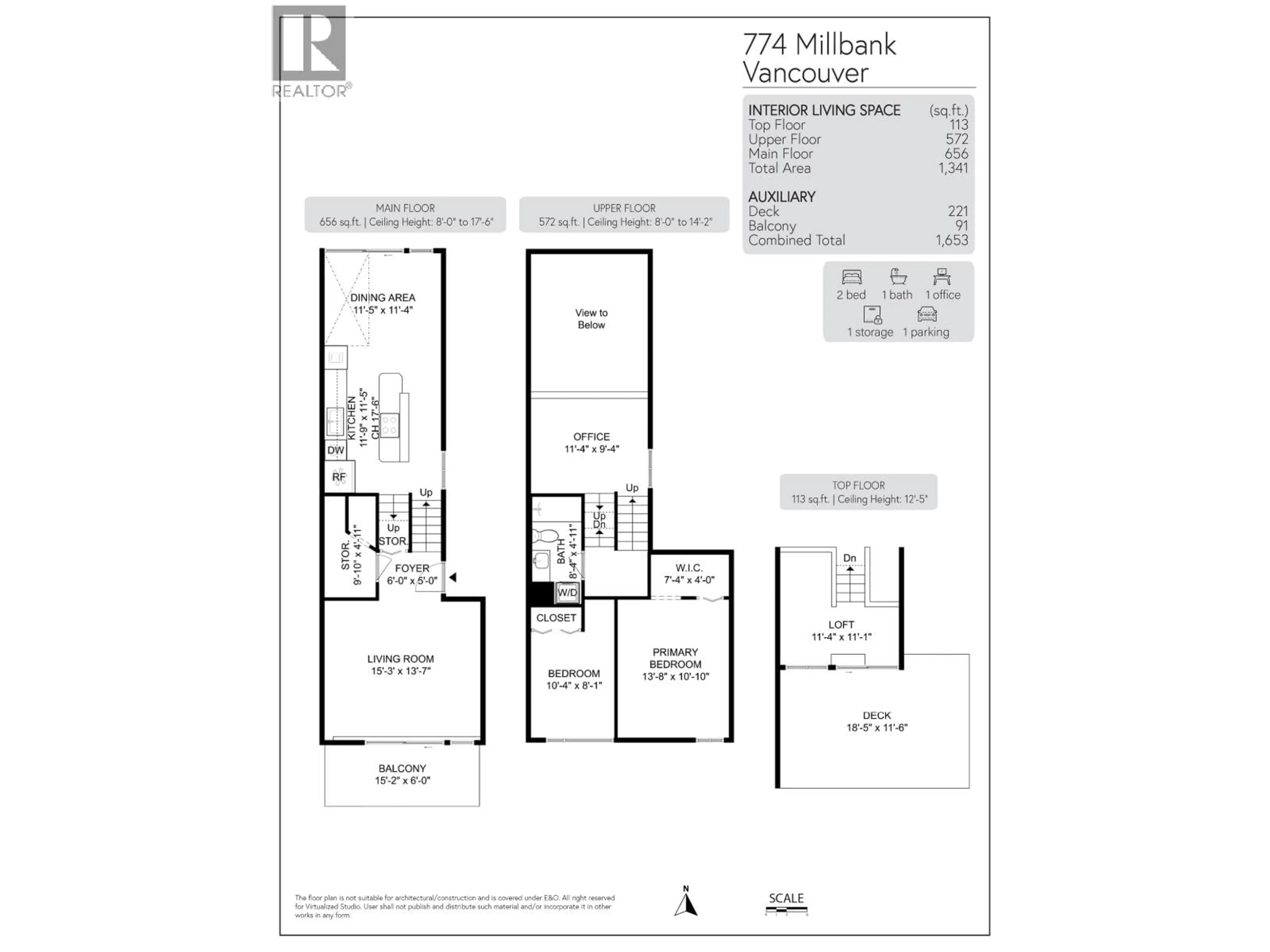 Floor plan for 774 MILLBANK, Vancouver British Columbia V5Z3Z3