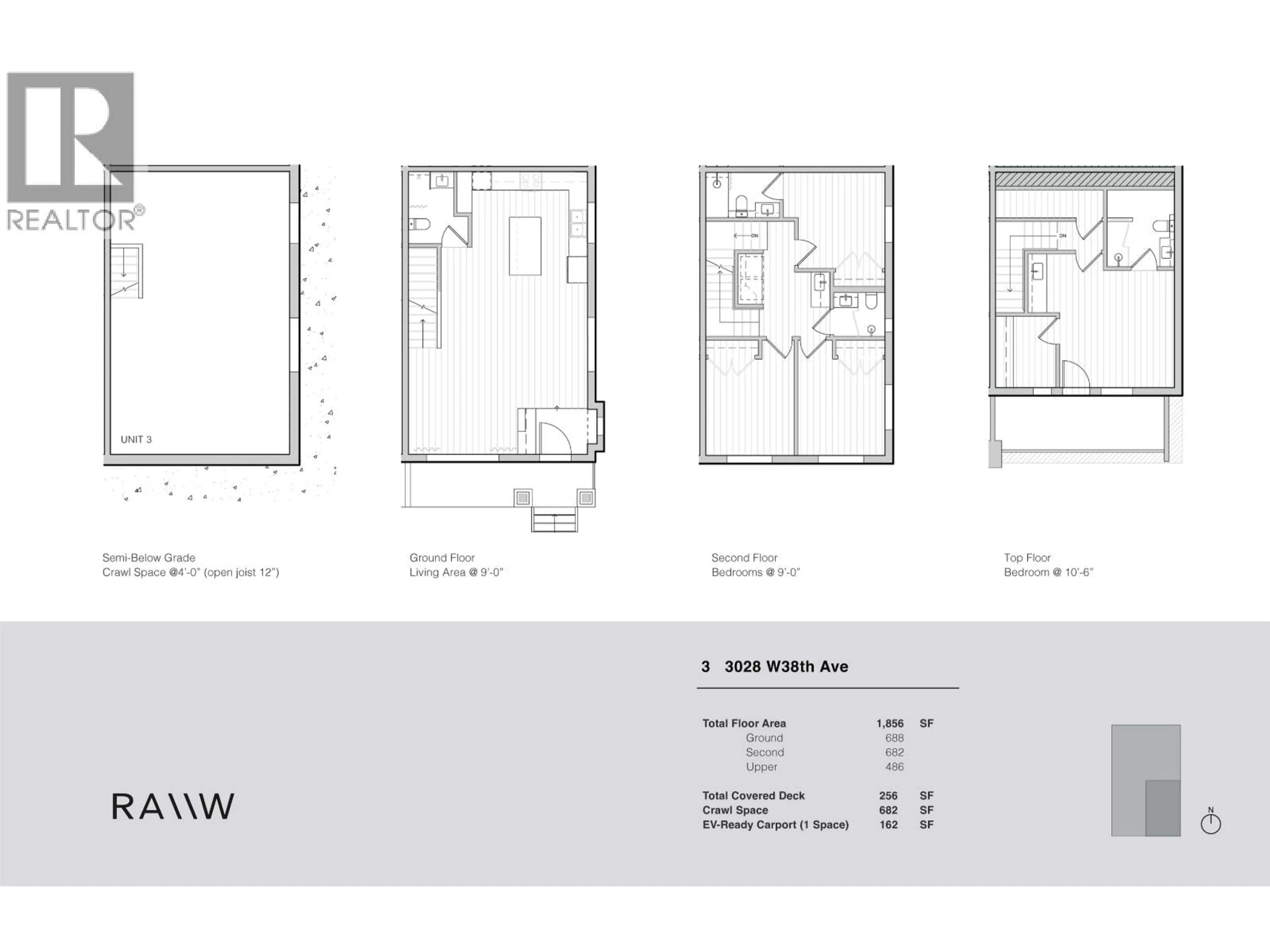 Floor plan for 3 - 3028 W 38TH AVE, Vancouver British Columbia V6N2X3