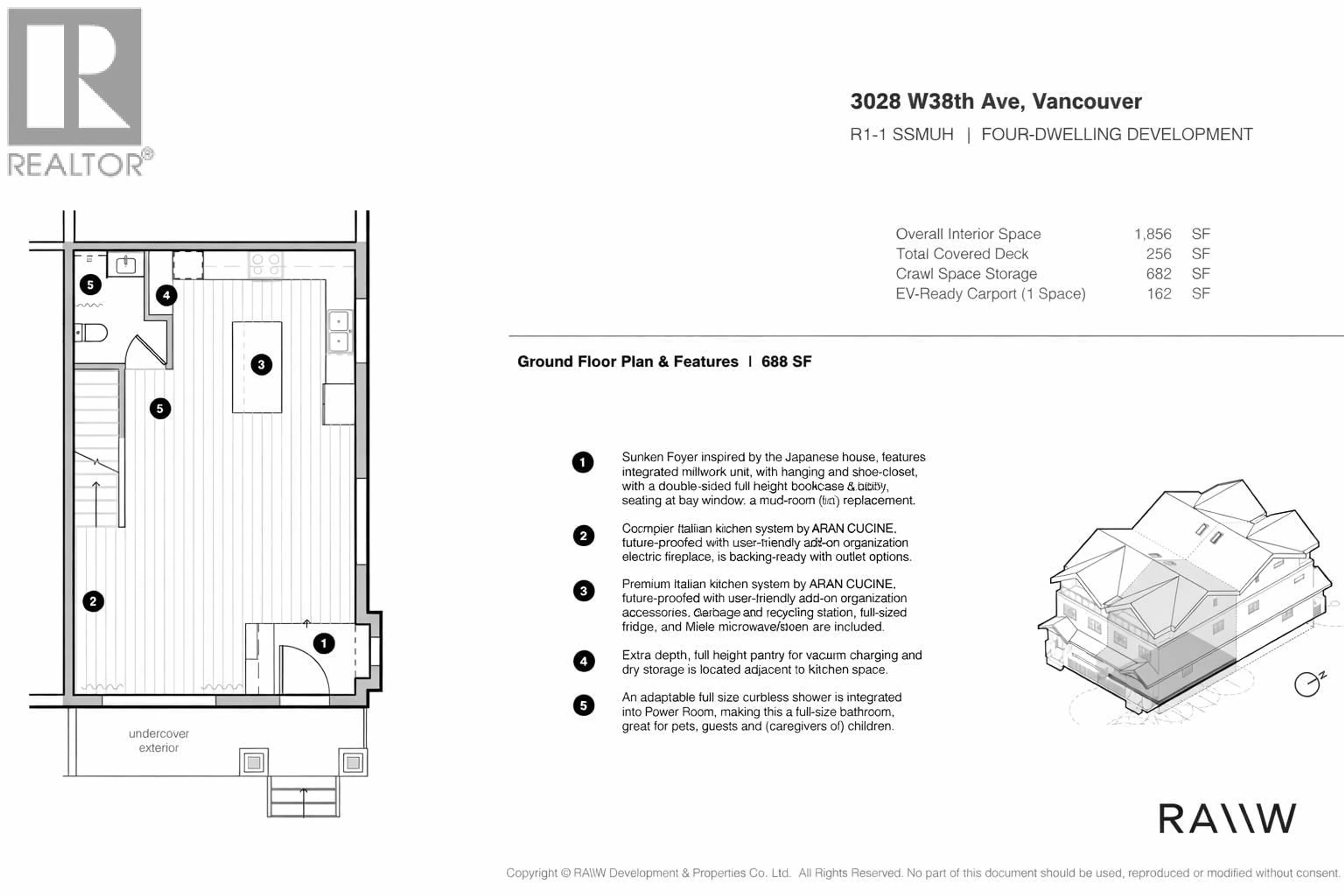 Floor plan for 3 - 3028 W 38TH AVE, Vancouver British Columbia V6N2X3