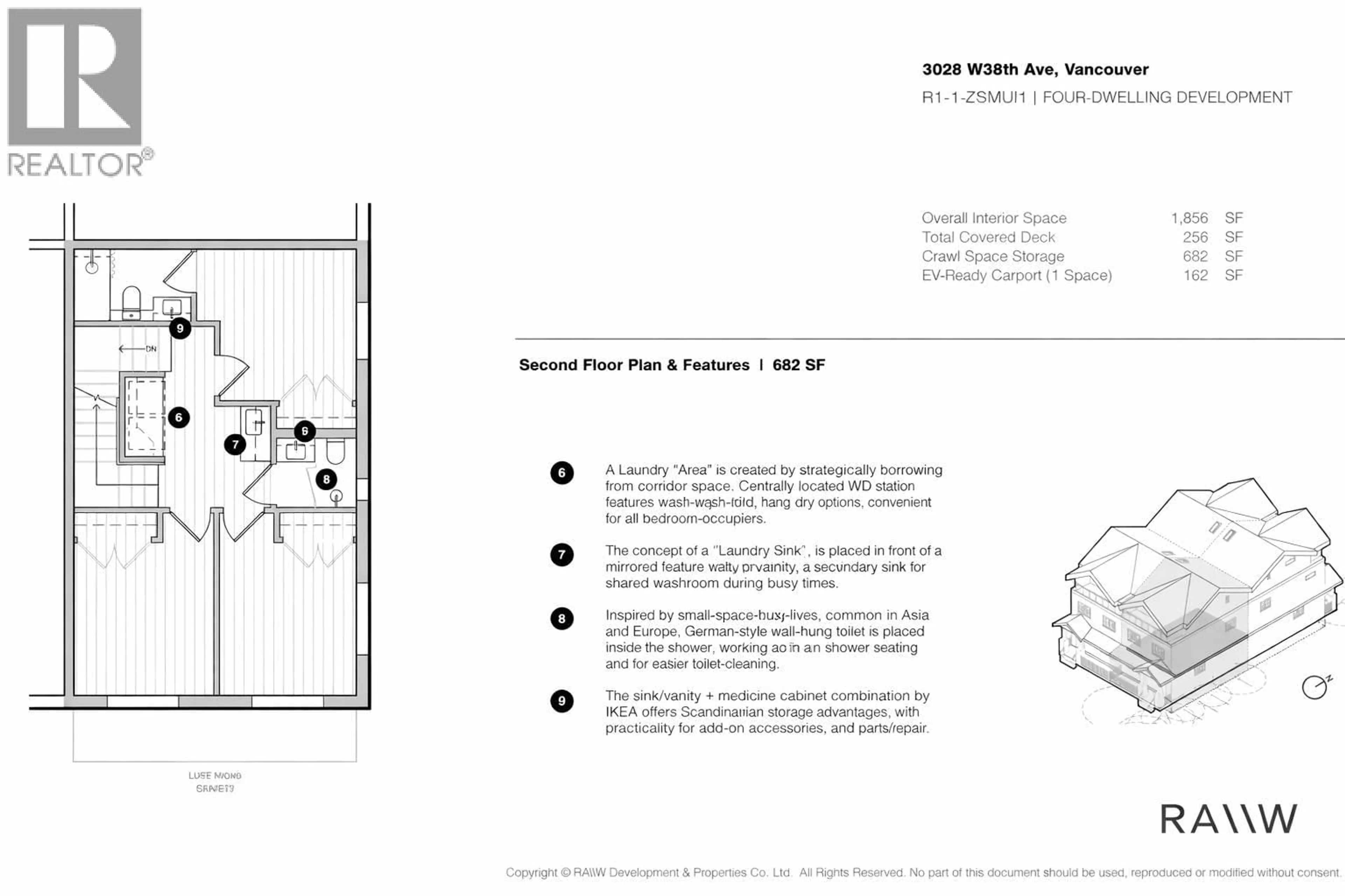Floor plan for 3 - 3028 W 38TH AVE, Vancouver British Columbia V6N2X3