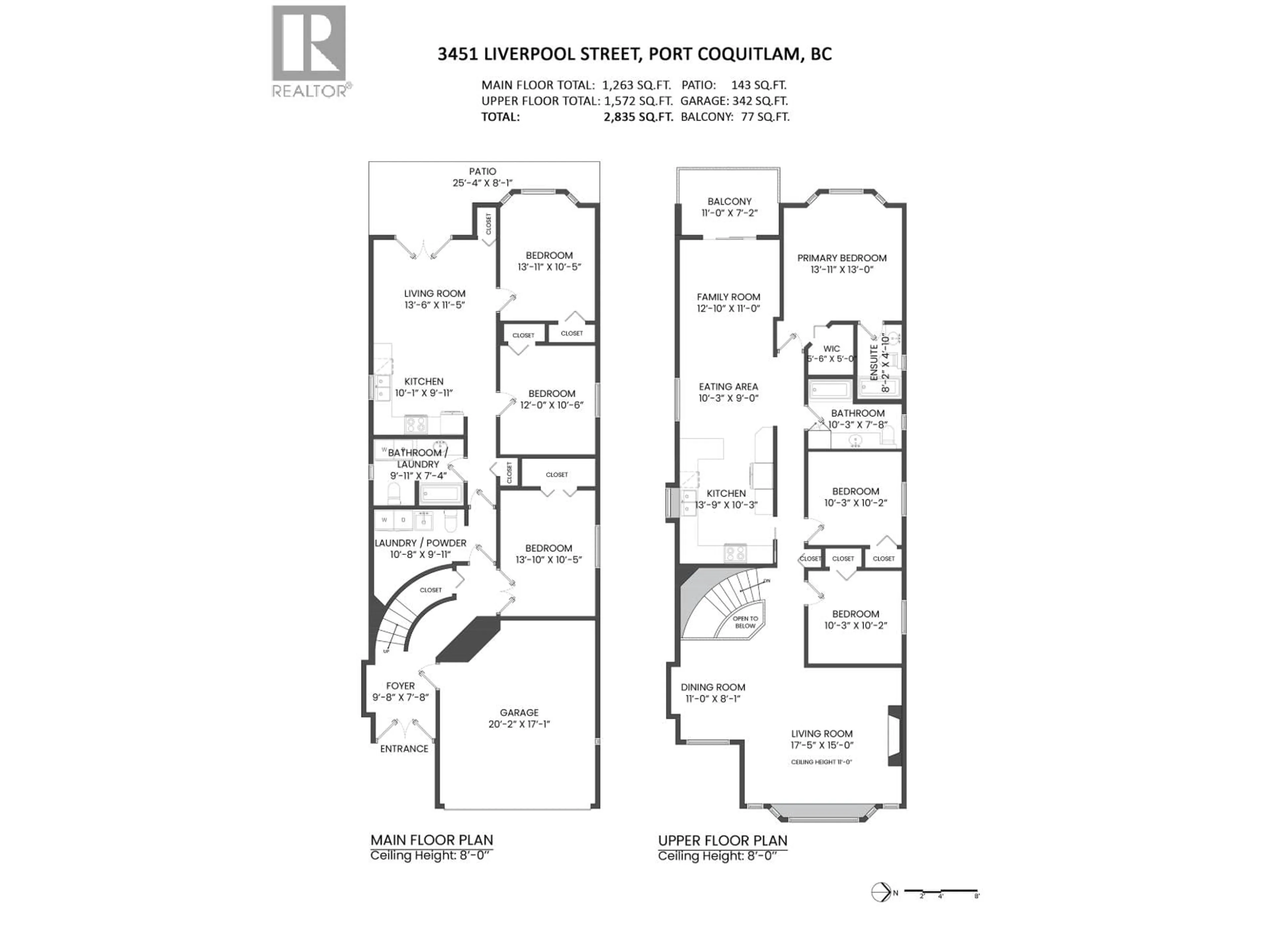 Floor plan for 3451 LIVERPOOL STREET, Port Coquitlam British Columbia V3B3V9