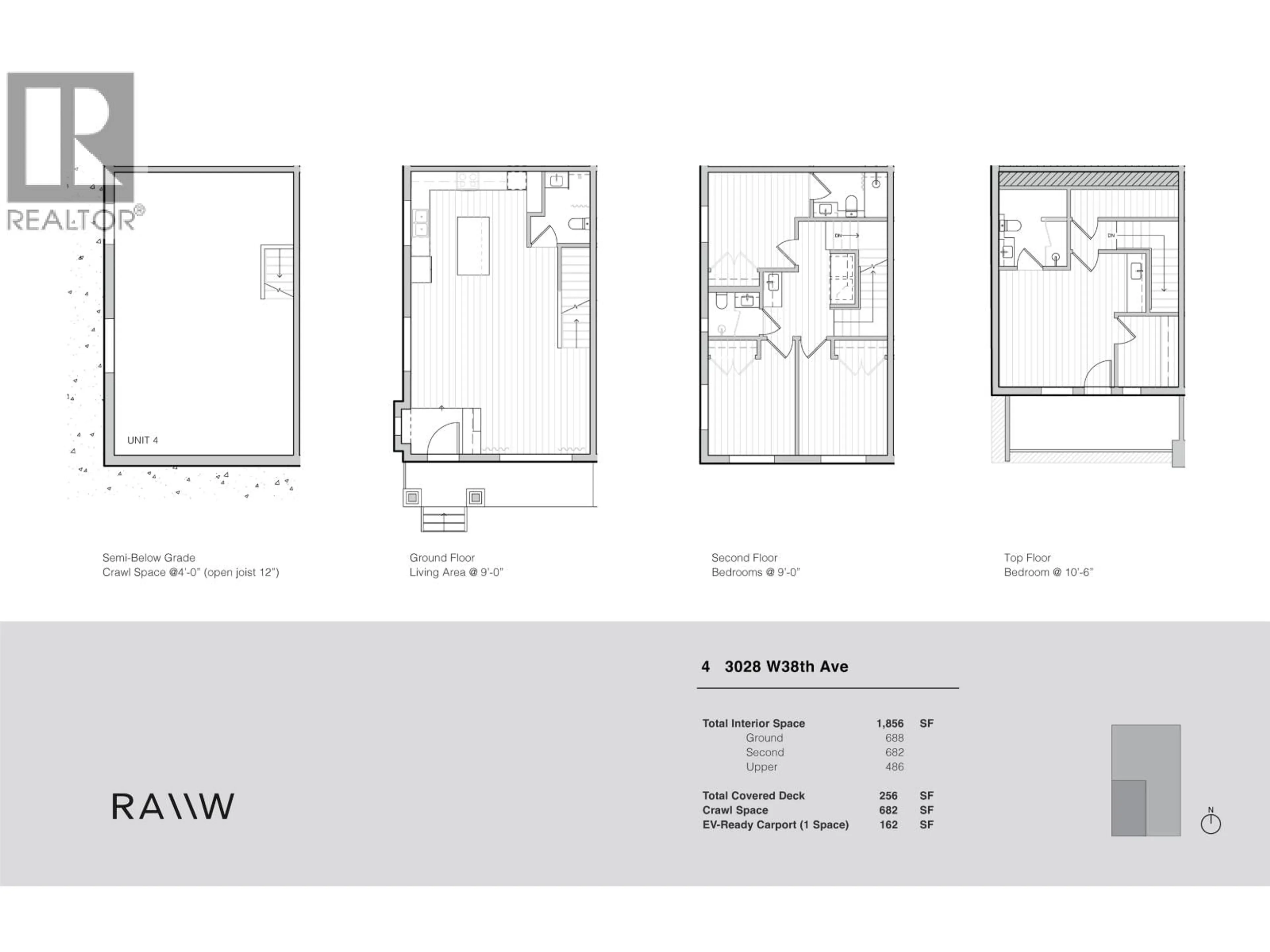 Floor plan for 4 - 3028 W 38TH AVE, Vancouver British Columbia V6N2X3