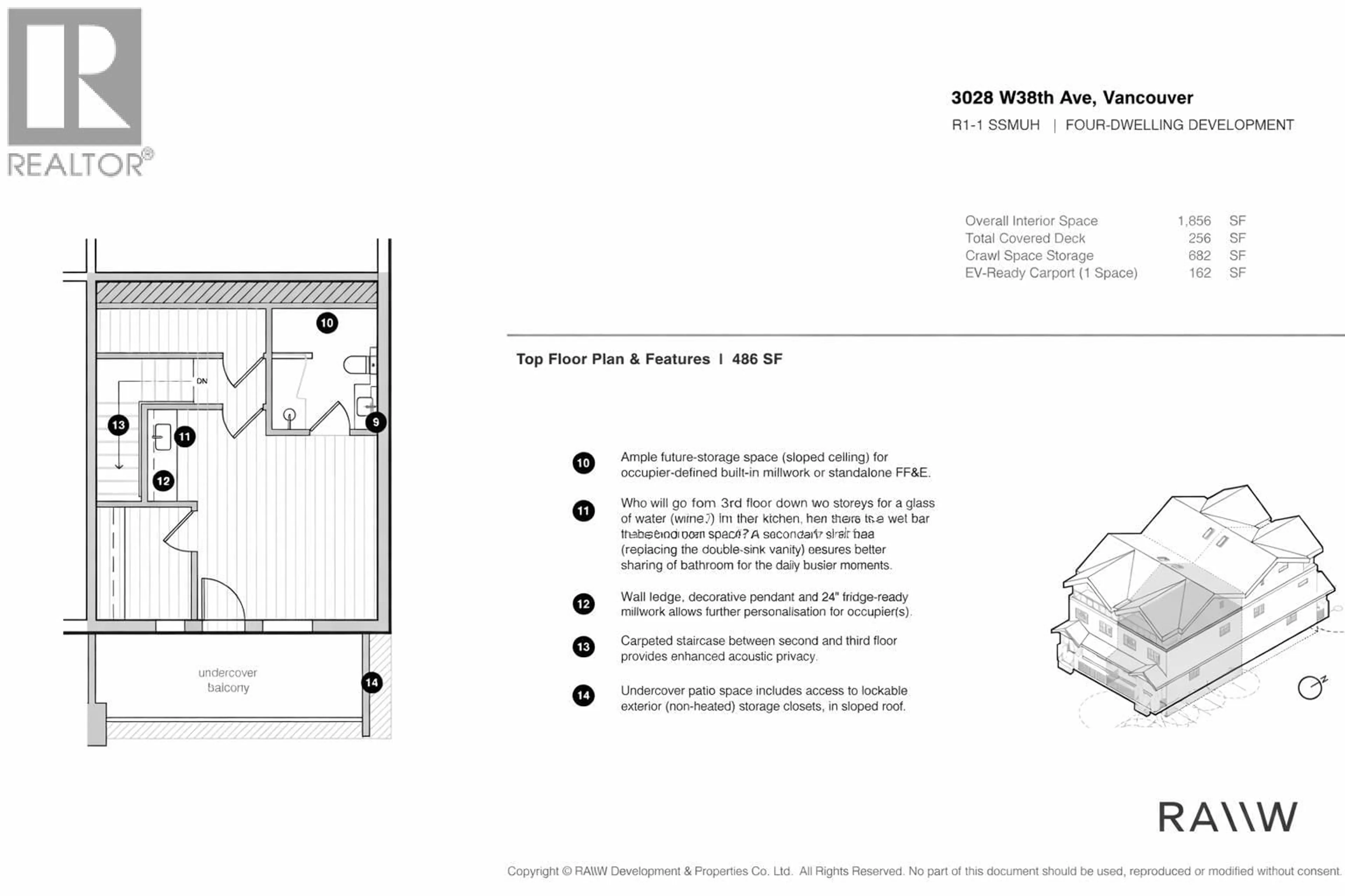 Floor plan for 4 - 3028 W 38TH AVE, Vancouver British Columbia V6N2X3