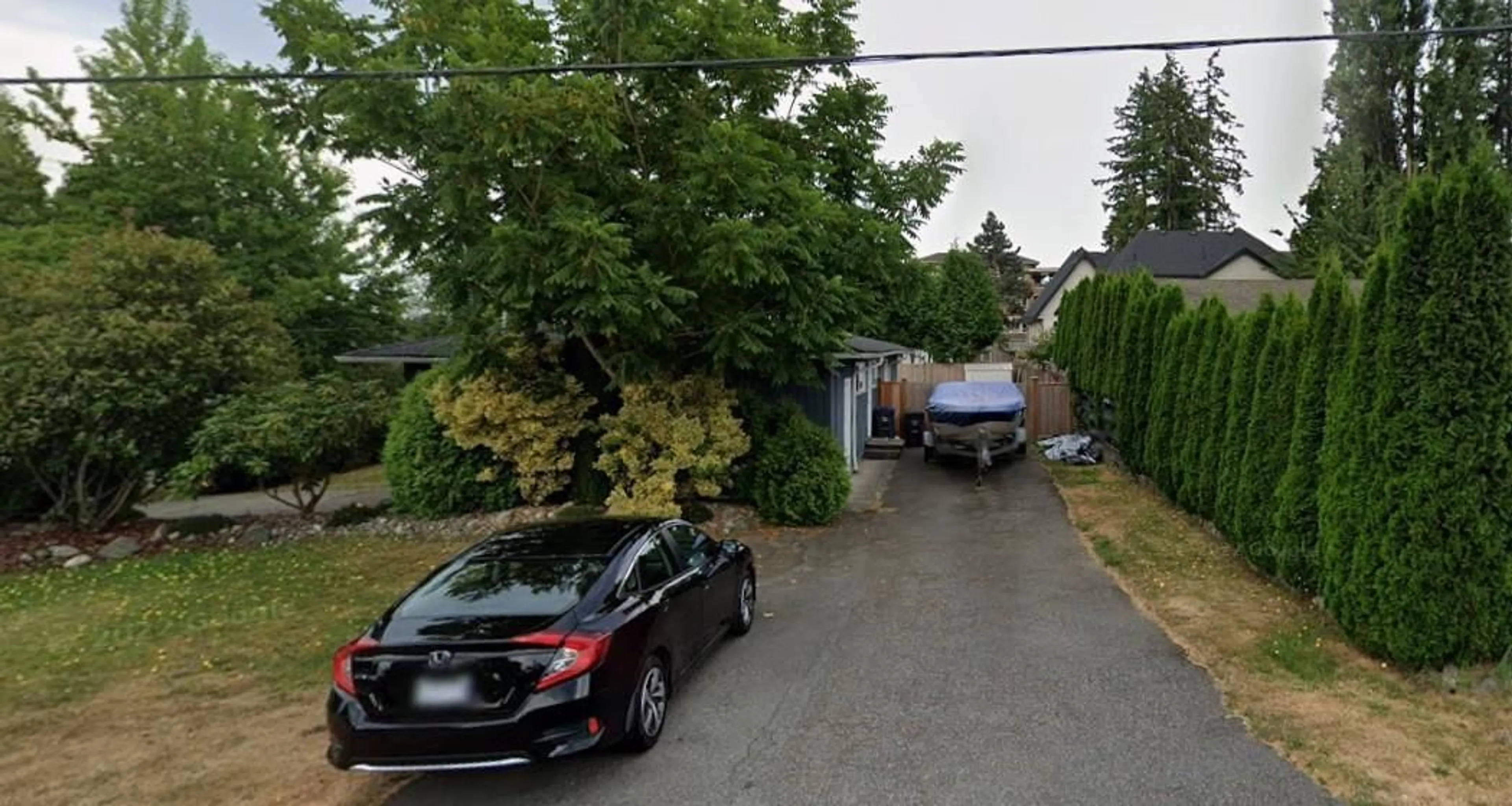 A pic from outside/outdoor area/front of a property/back of a property/a pic from drone, street for 15387 20A AVENUE, Surrey British Columbia V4A5G3