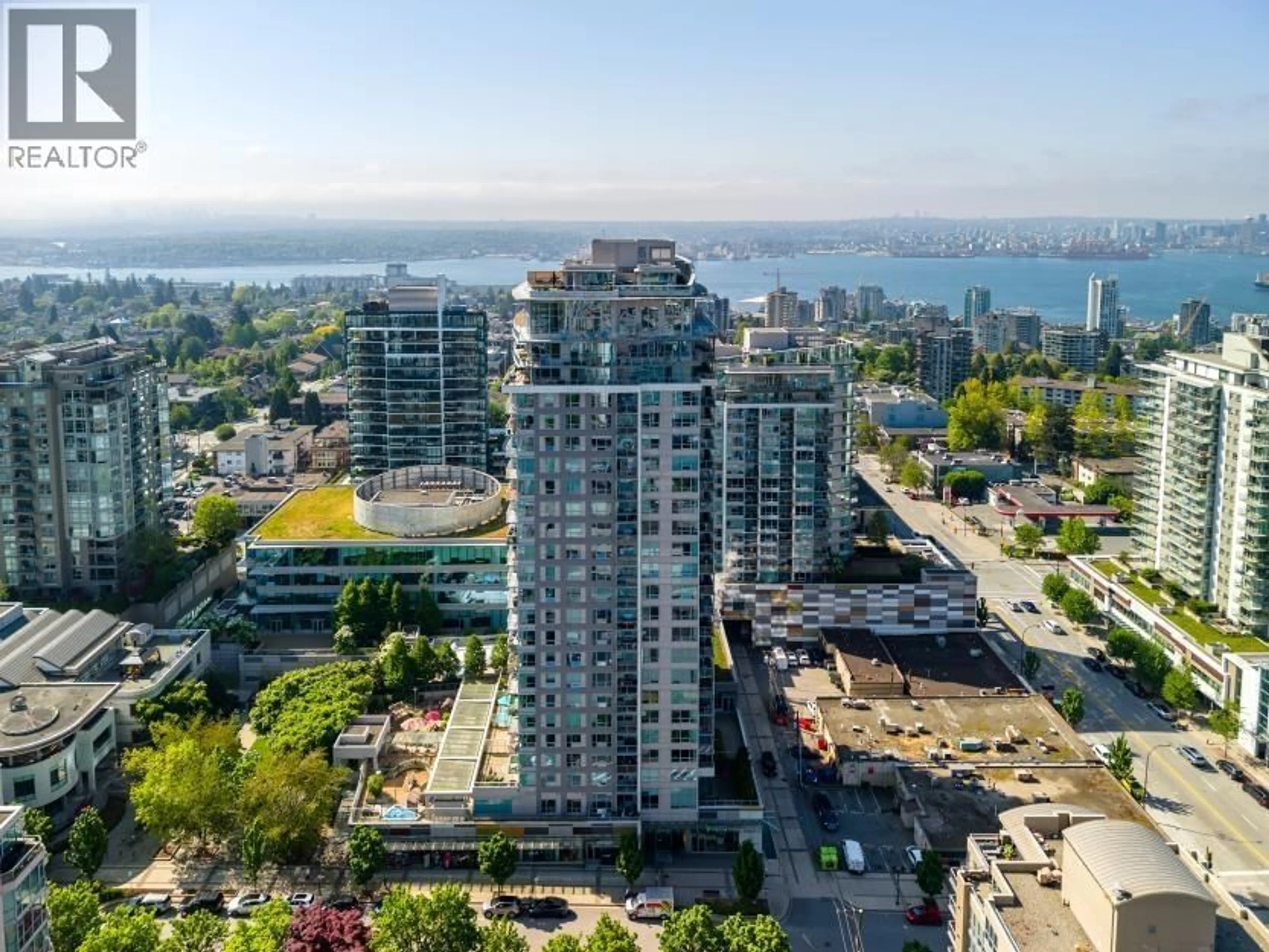 A pic from outside/outdoor area/front of a property/back of a property/a pic from drone, city buildings view from balcony for 1702 - 125 14TH STREET, North Vancouver British Columbia V7L0E6