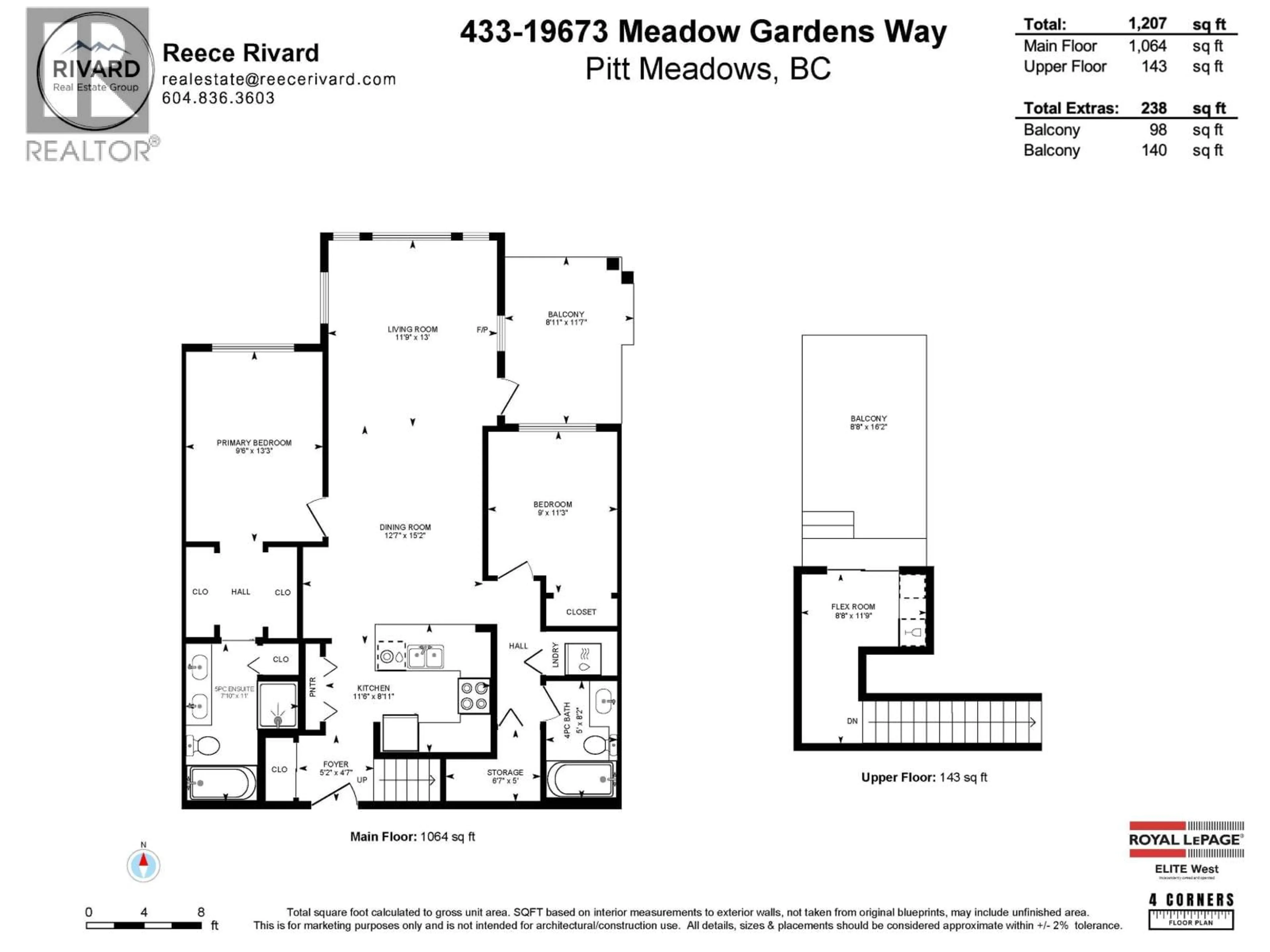 Floor plan for 433 - 19673 MEADOW GARDENS WAY, Pitt Meadows British Columbia V3Y0A1