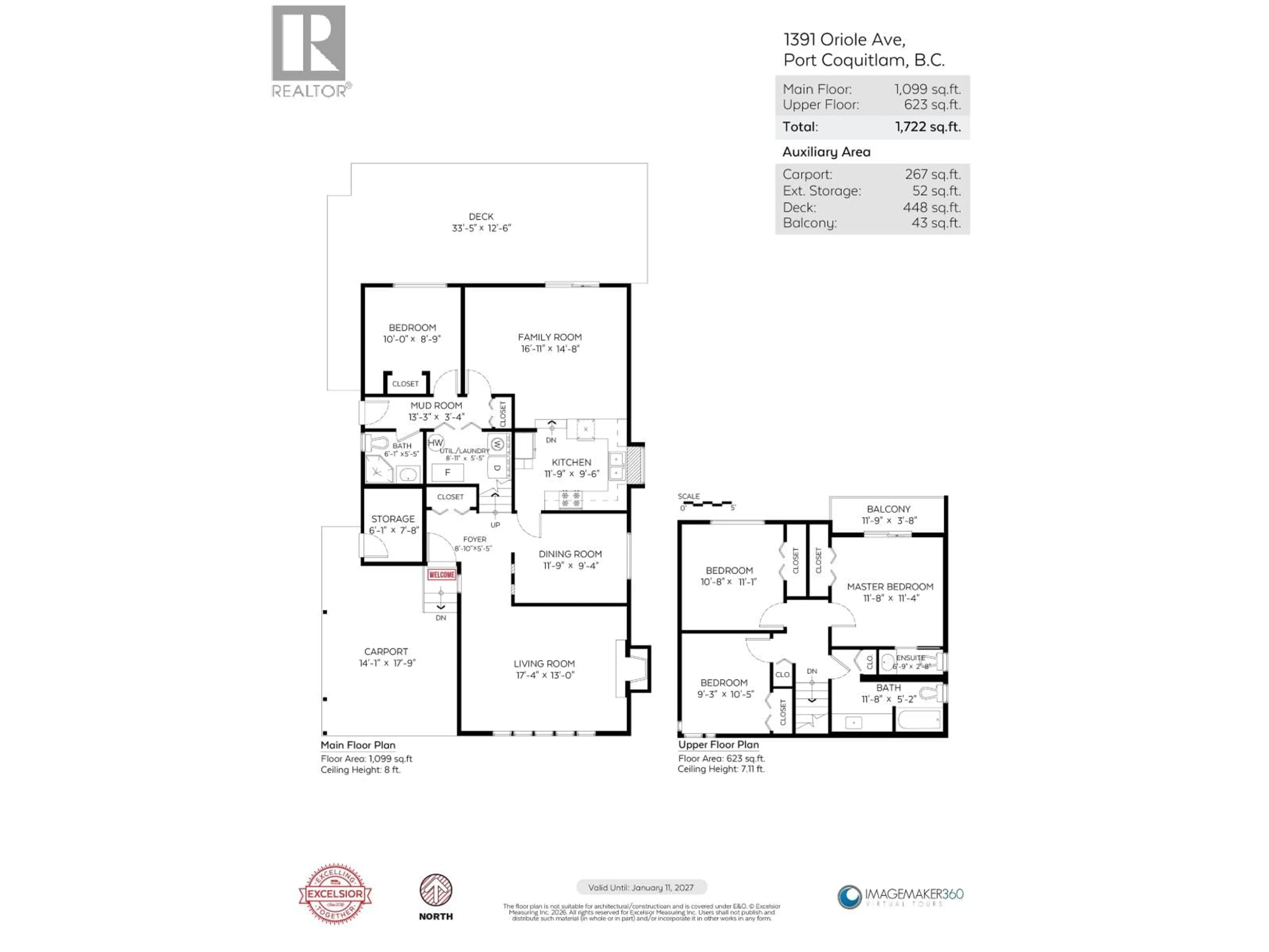 Floor plan for 1391 ORIOLE AVENUE, Port Coquitlam British Columbia V3B5H7
