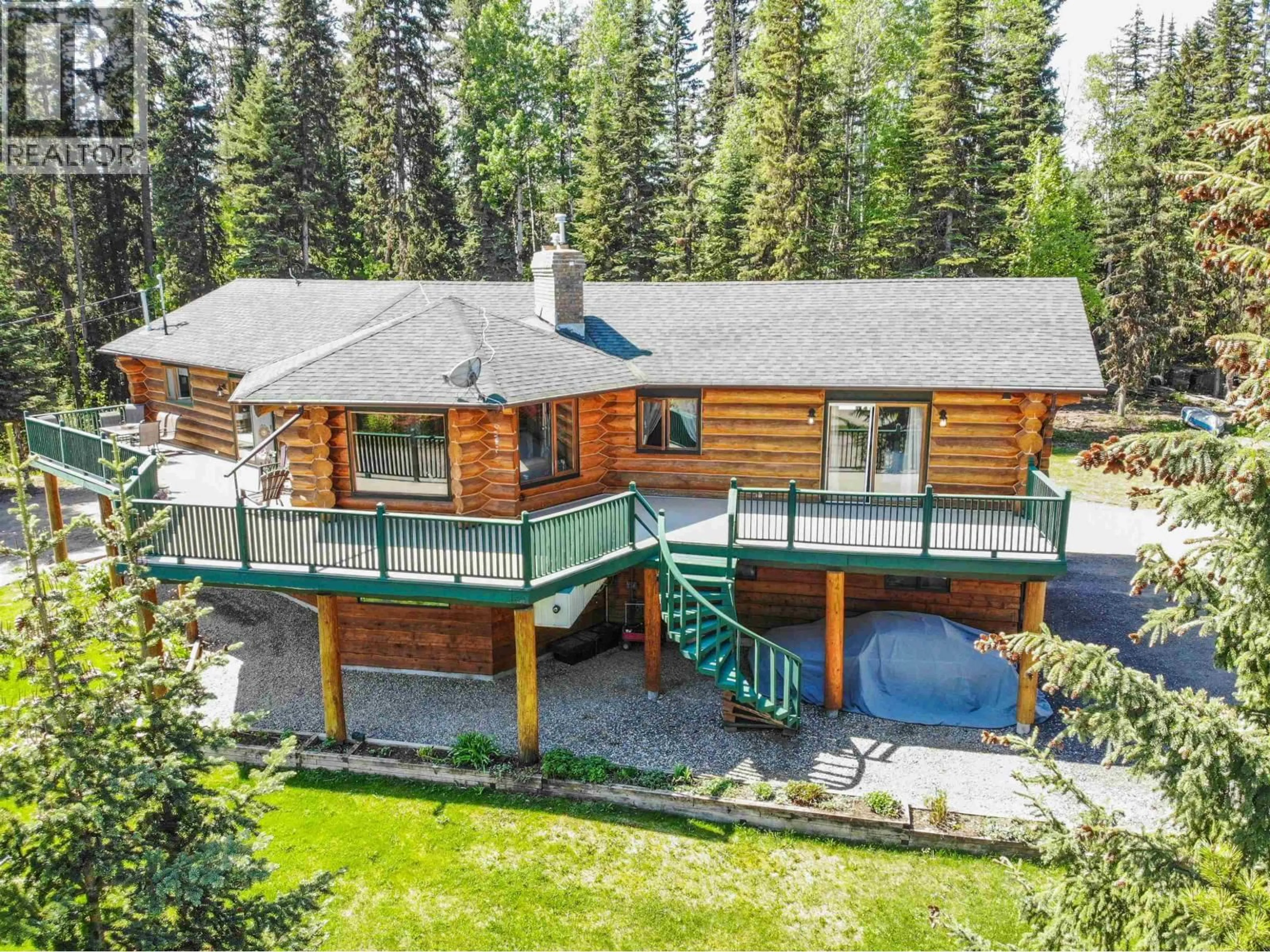 A pic from outside/outdoor area/front of a property/back of a property/a pic from drone, unknown for 4845 TEN MILE LAKE ROAD, Quesnel British Columbia V2J6X1