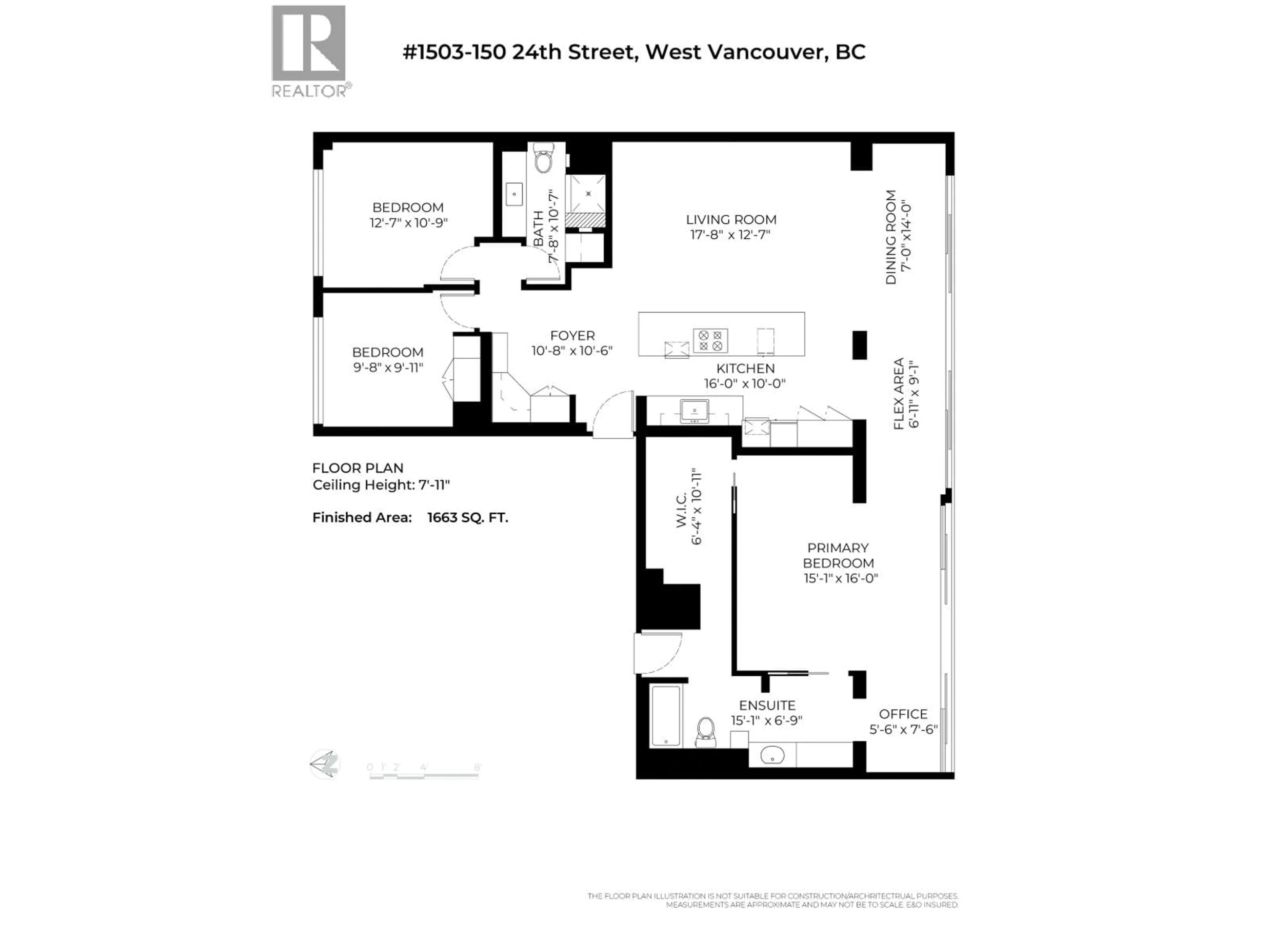 Floor plan for 1503 - 150 24TH STREET, West Vancouver British Columbia V7V4G8