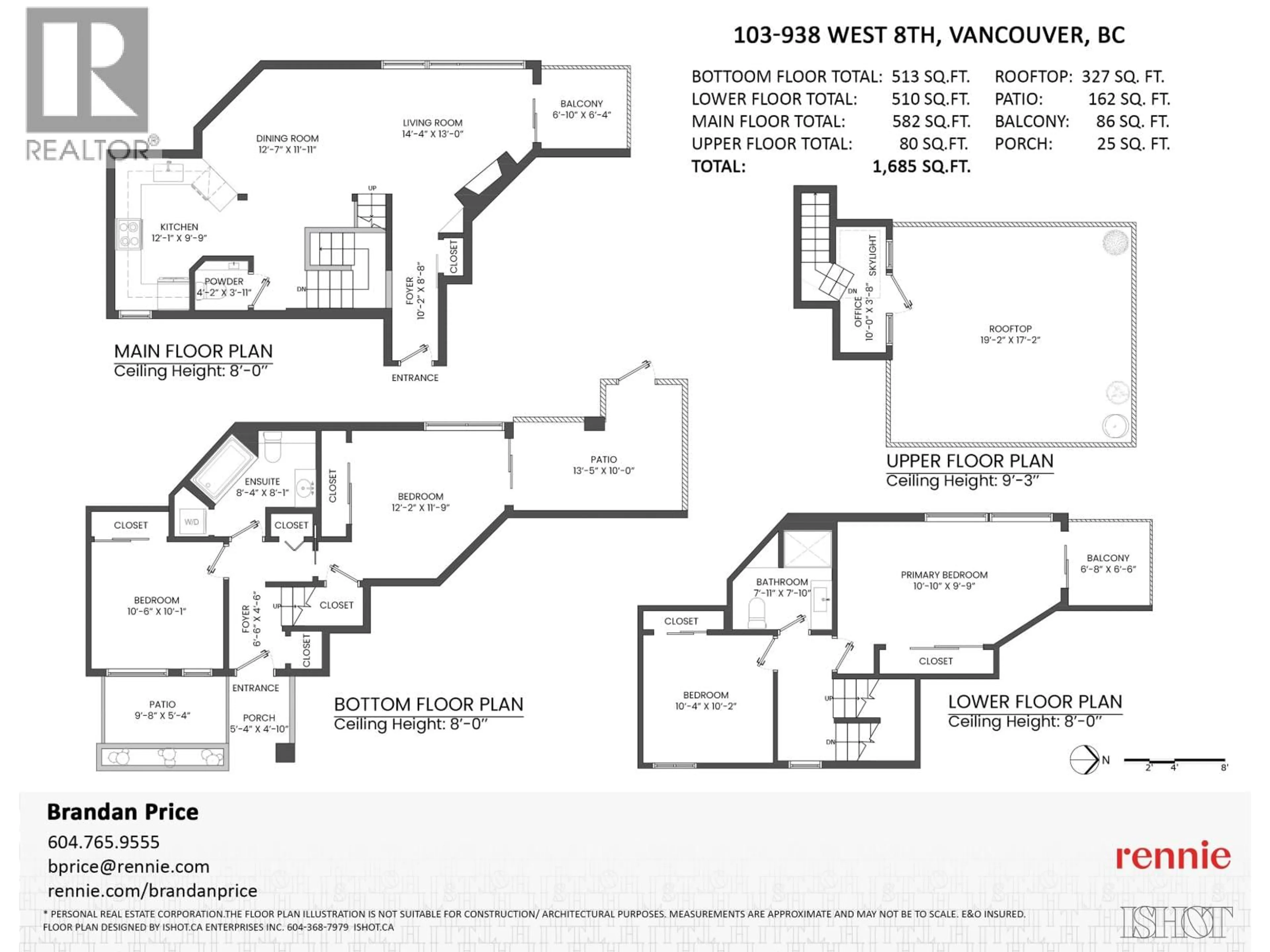 Floor plan for 103 - 933 WEST 8TH AVENUE, Vancouver British Columbia V5Z1E4