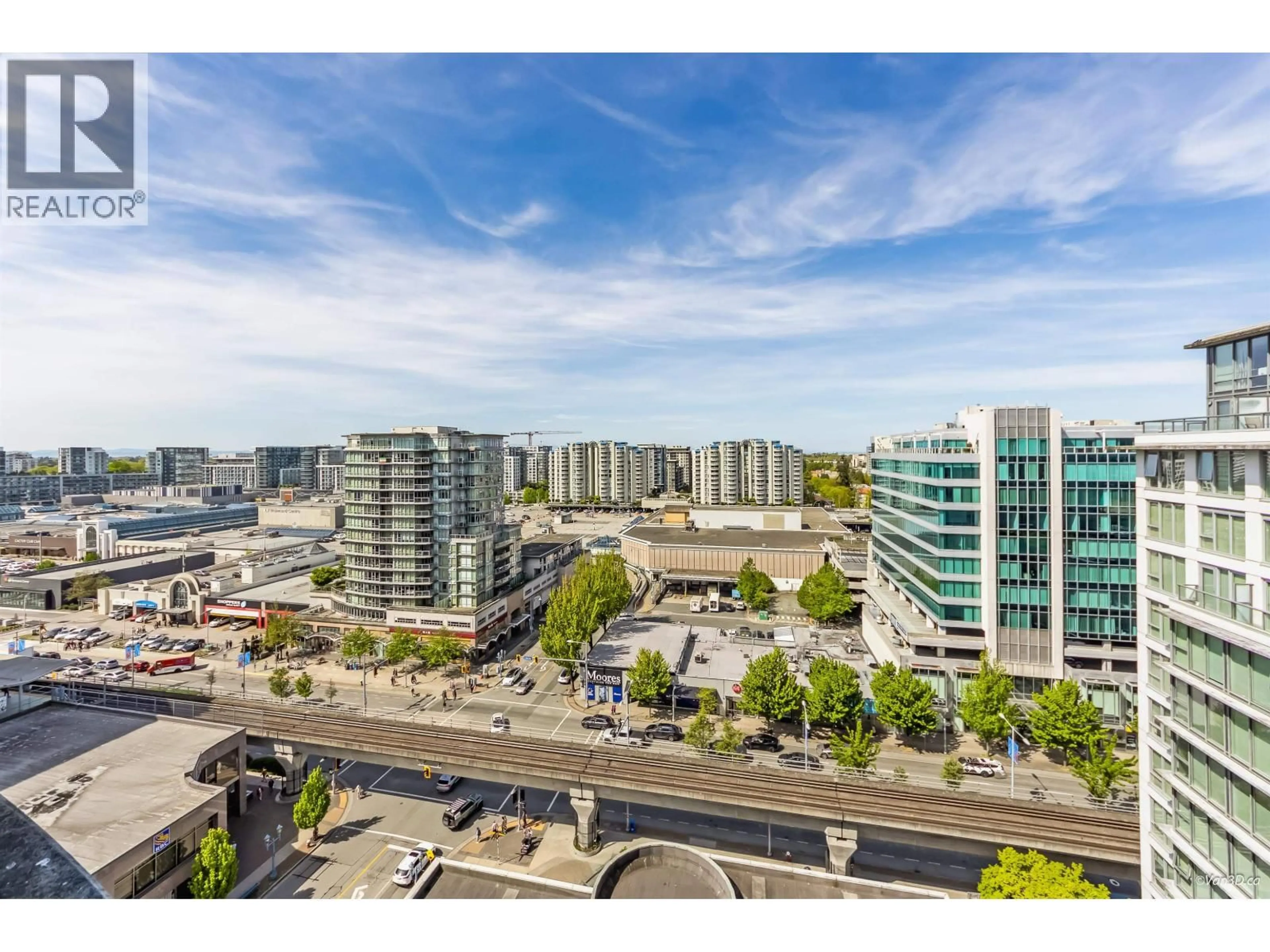 A pic from outside/outdoor area/front of a property/back of a property/a pic from drone, city buildings view from balcony for 1810 - 8033 SABA ROAD, Richmond British Columbia V6Y4M8