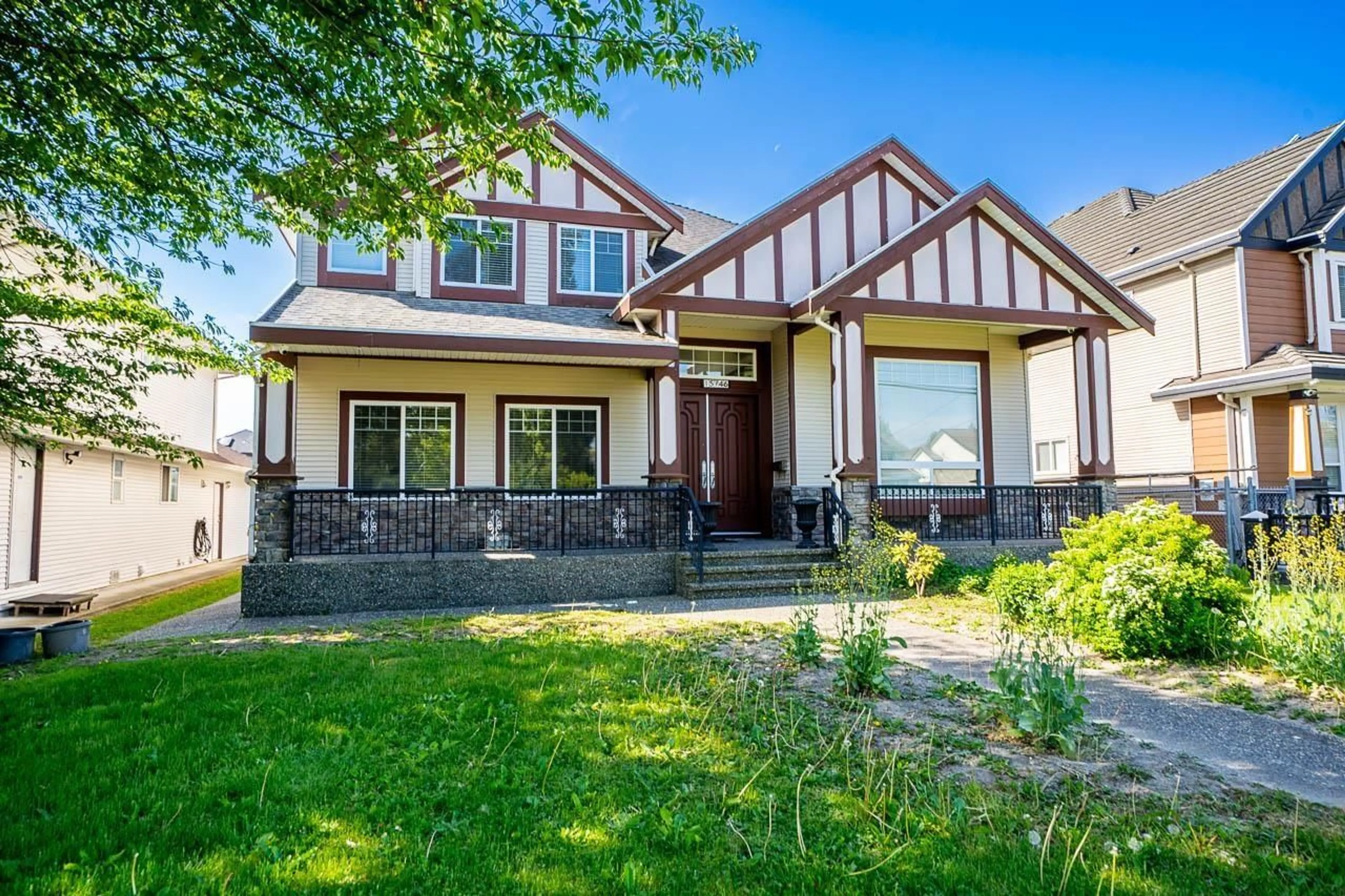 Home with vinyl exterior material, street for 15746 84 AVENUE, Surrey British Columbia V4N0W3
