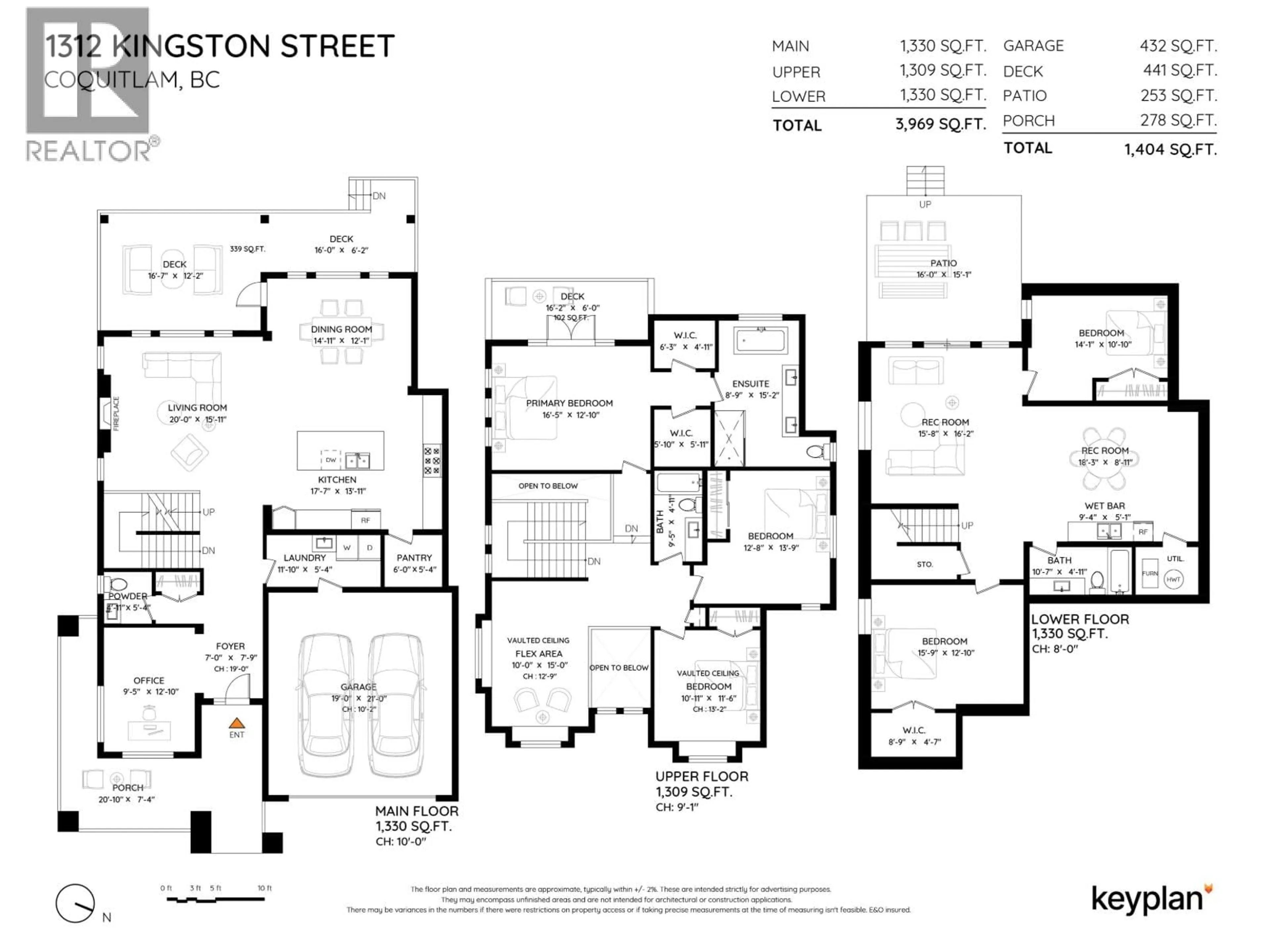 Floor plan for 1312 KINGSTON STREET, Coquitlam British Columbia V3E0H4