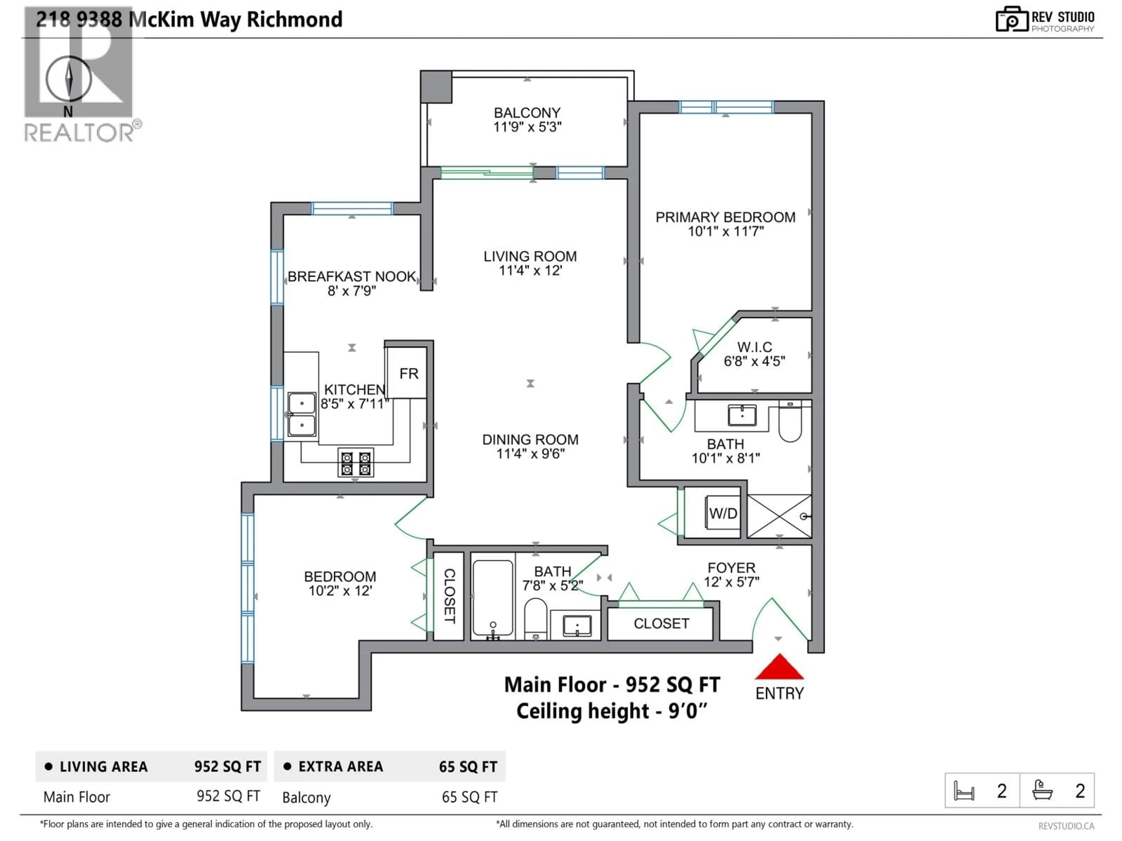 Floor plan for 218 - 9388 MCKIM WAY, Richmond British Columbia V6X0J7