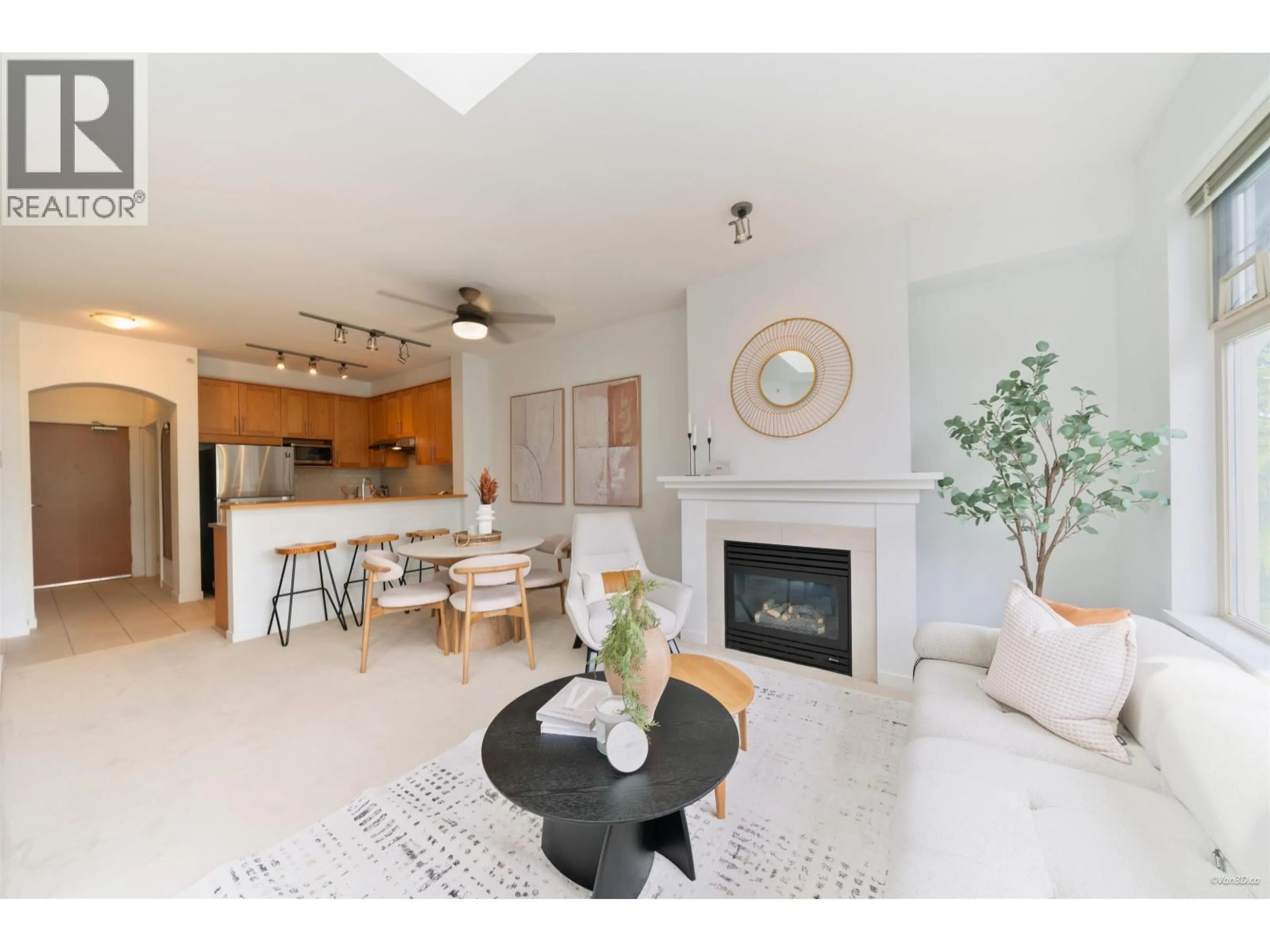 Living room with furniture, ceramic/tile floor for 404 - 4883 MACLURE MEWS, Vancouver British Columbia V6J5M8