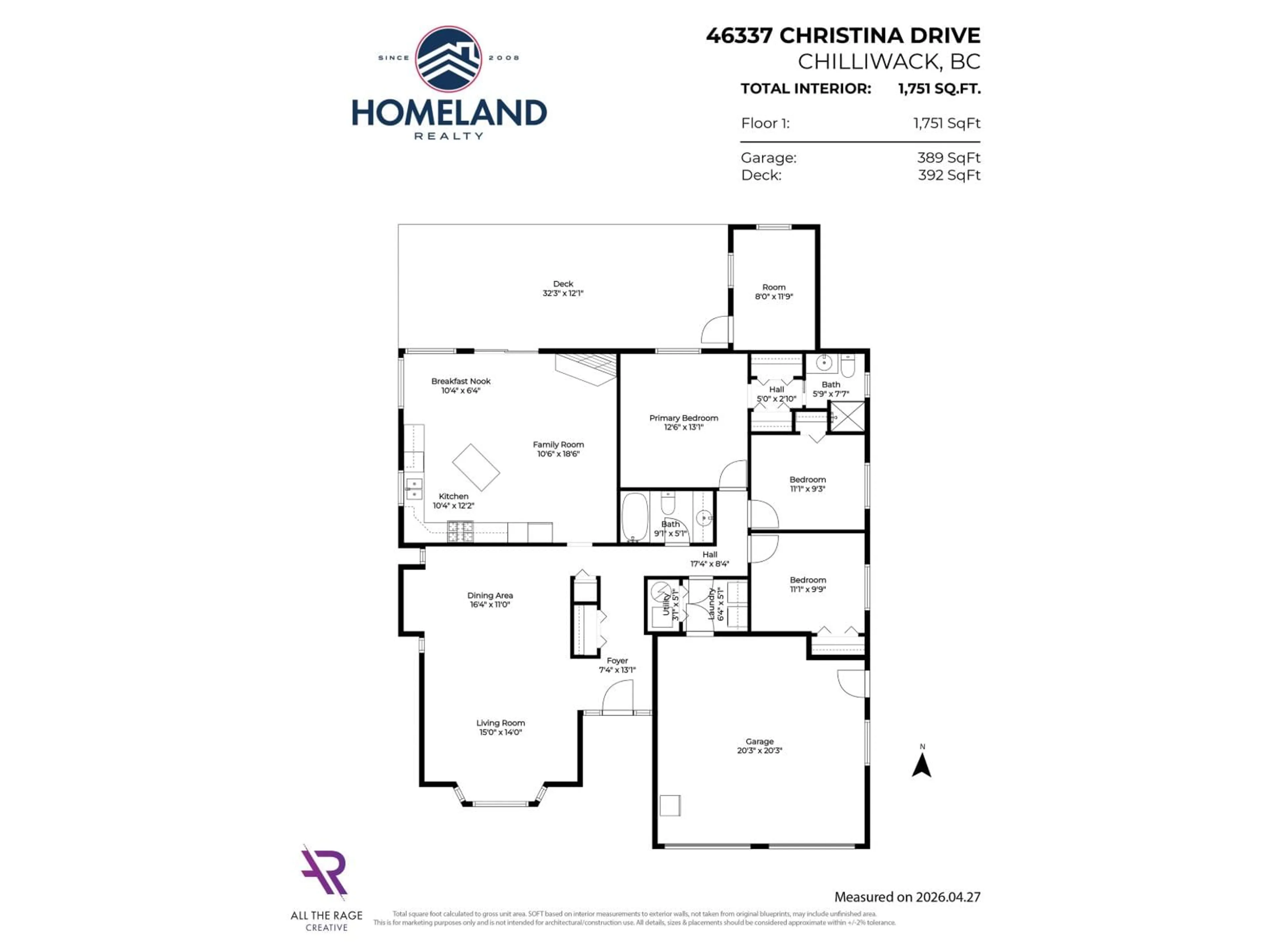 Floor plan for 46337 CHRISTINA DRIVE, Chilliwack British Columbia V2R2B5