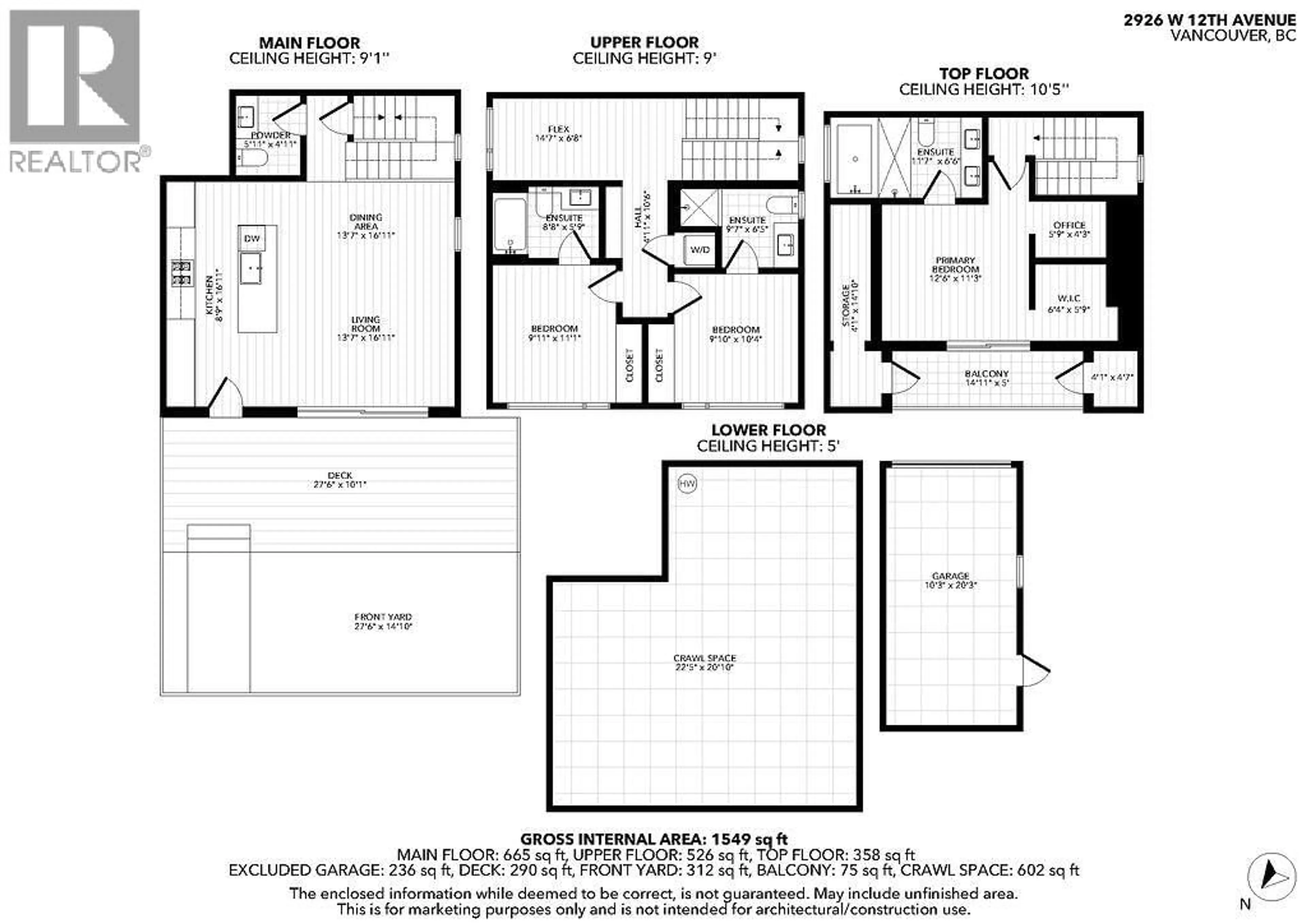 Floor plan for 1 - 2926 12TH AVENUE, Vancouver British Columbia V6K2R3