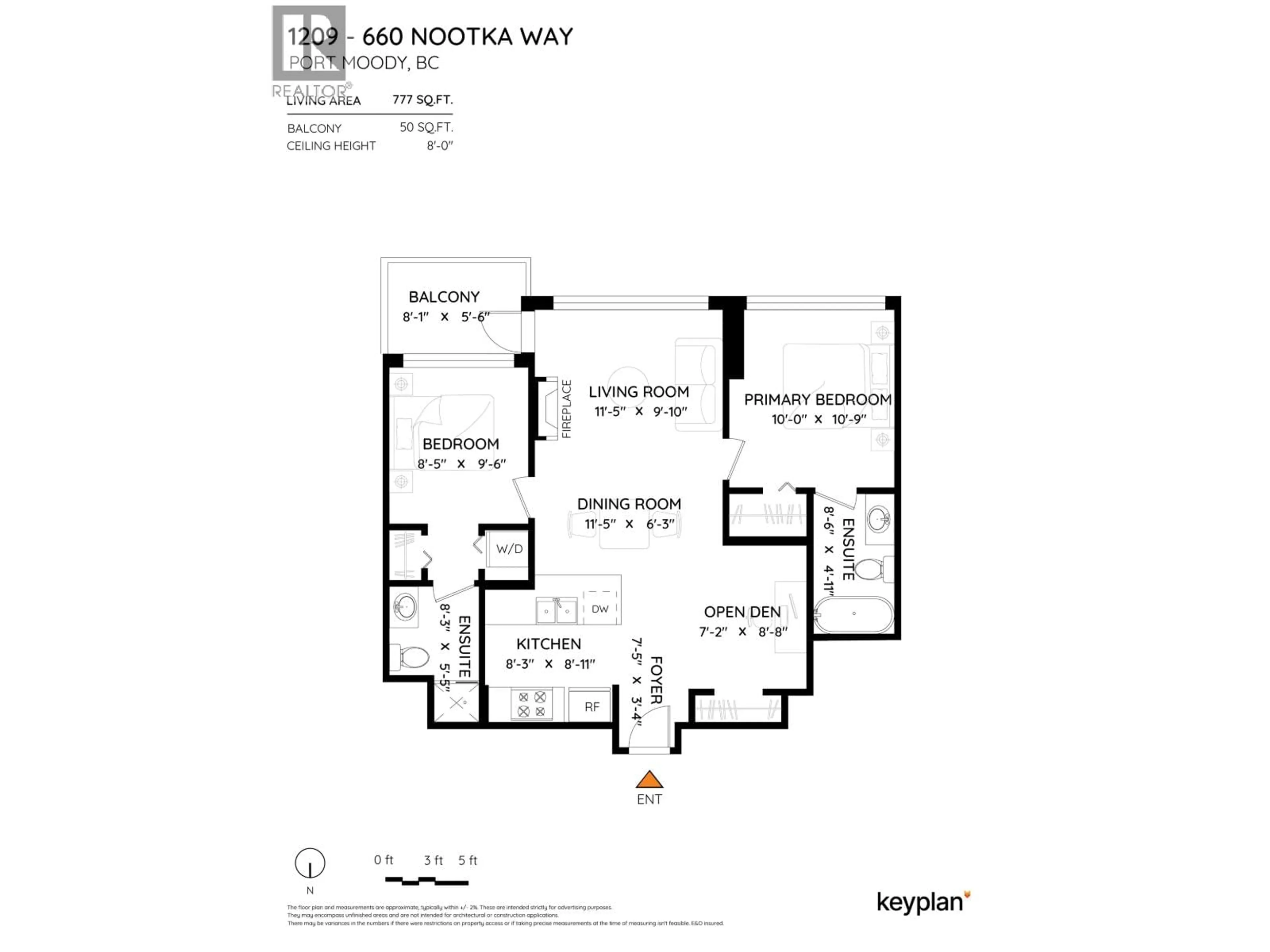 Floor plan for 1209 - 660 NOOTKA WAY, Port Moody British Columbia V3H0B7