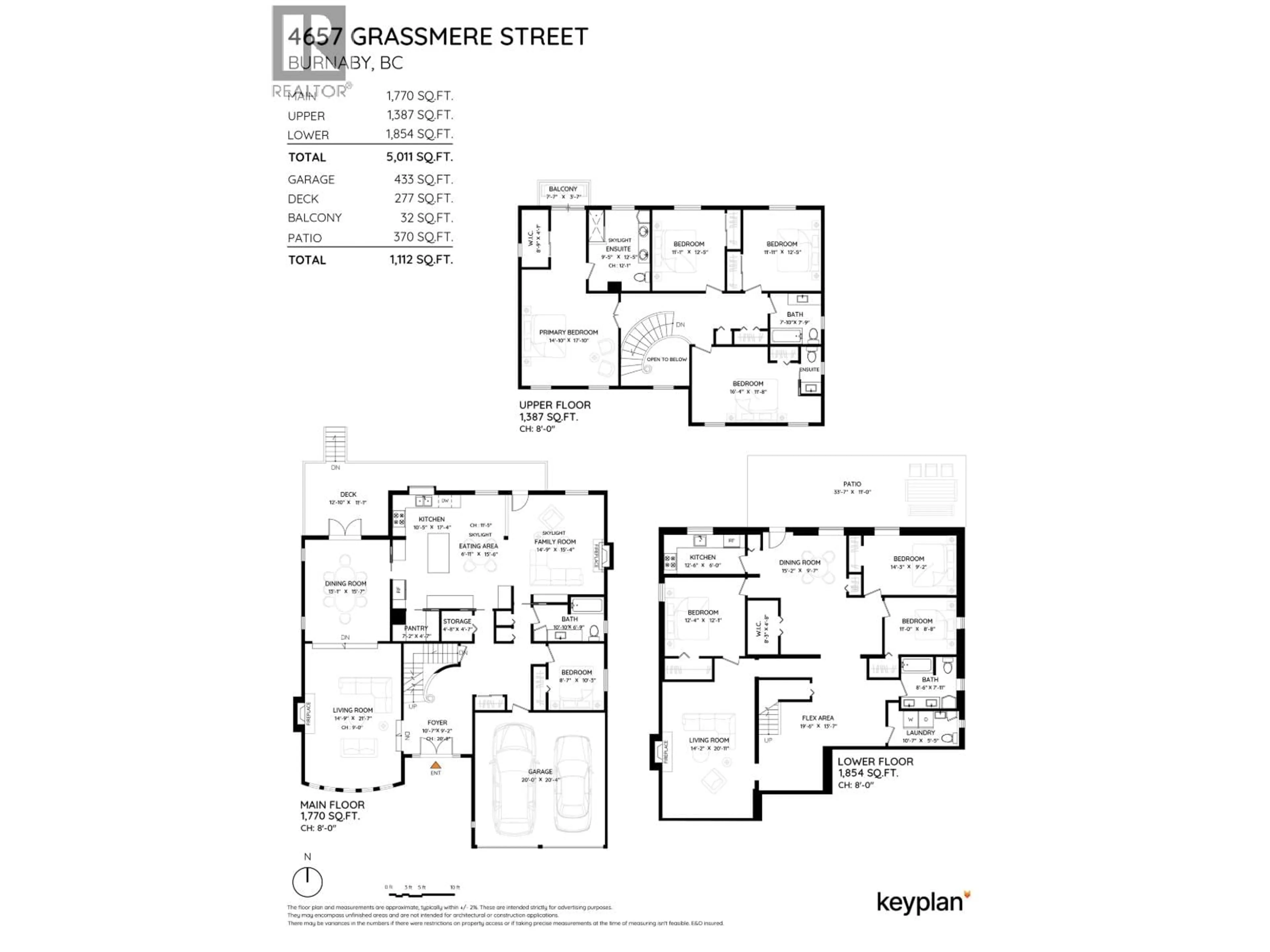 Floor plan for 4657 GRASSMERE STREET, Burnaby British Columbia V5G2N8