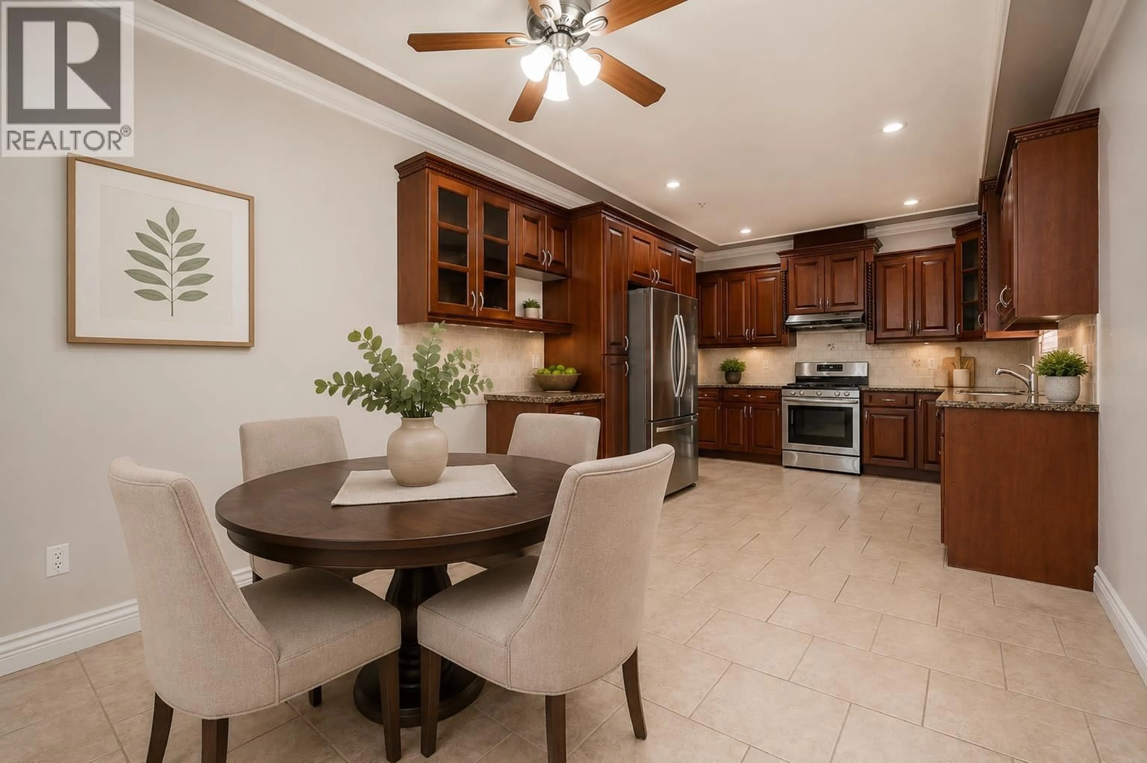 Open concept kitchen, ceramic/tile floor for 7202 ROSS STREET, Vancouver British Columbia V5X4B6