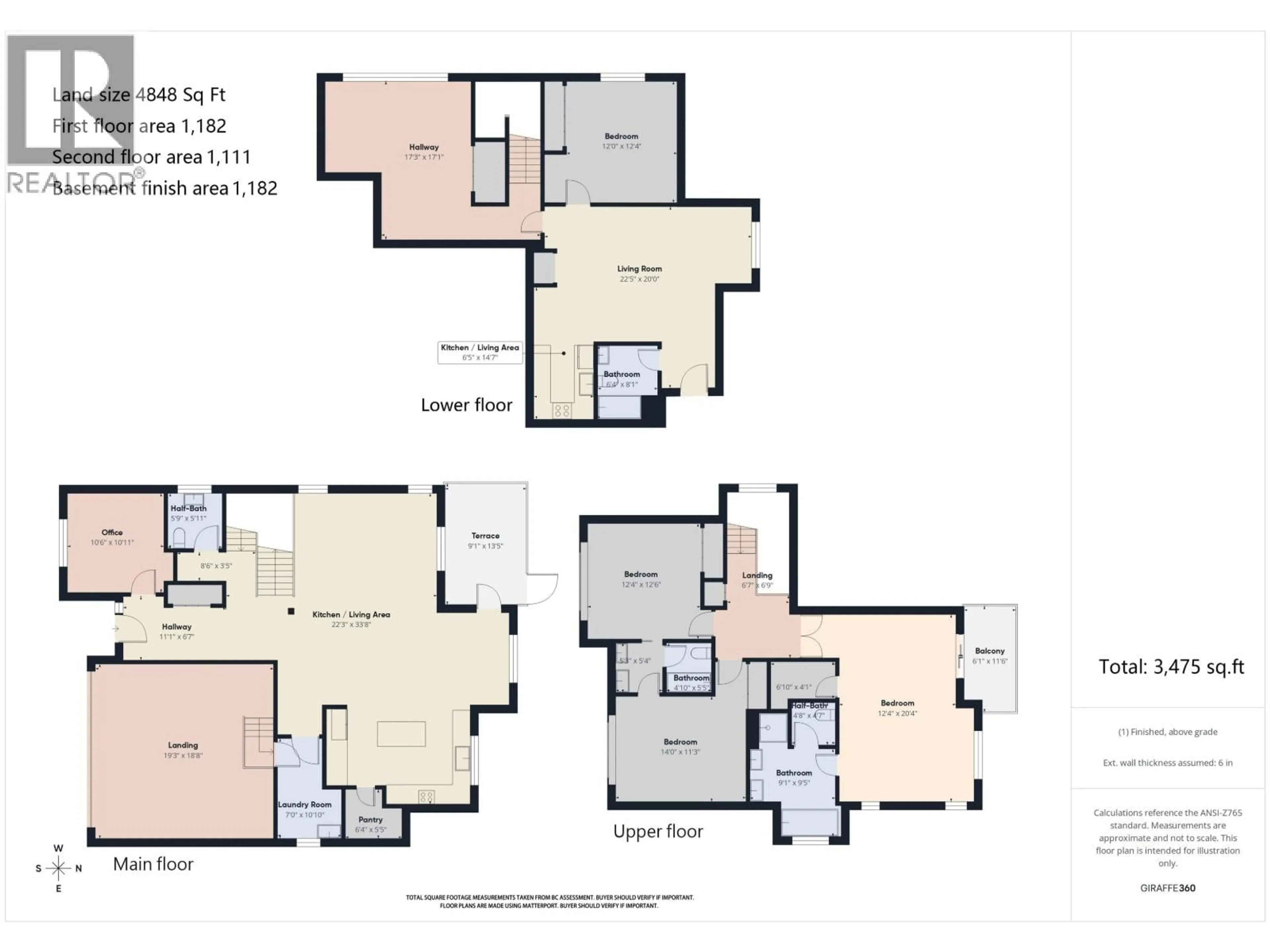 Floor plan for 3351 CANARY PLACE, Coquitlam British Columbia V3E0E1