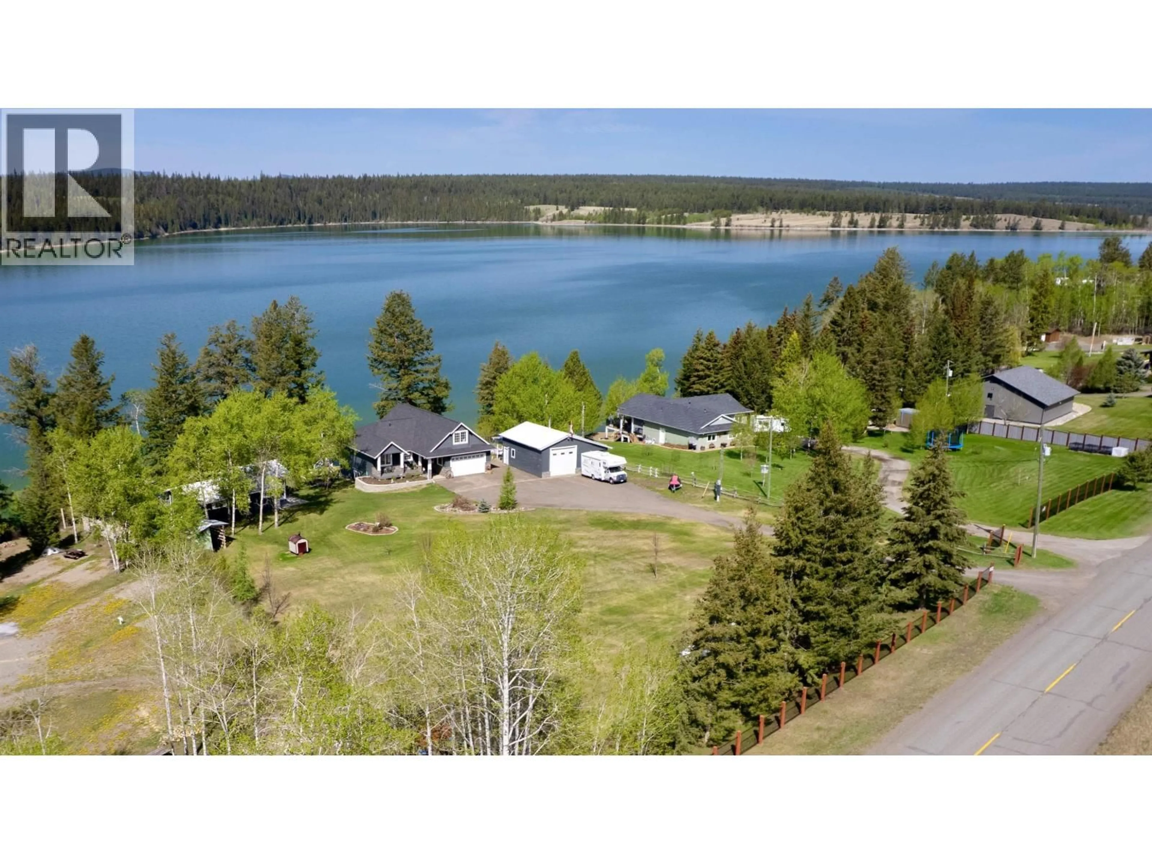 A pic from outside/outdoor area/front of a property/back of a property/a pic from drone, water/lake/river/ocean view for 2568 CHIMNEY LAKE ROAD, Williams Lake British Columbia V2G5J2