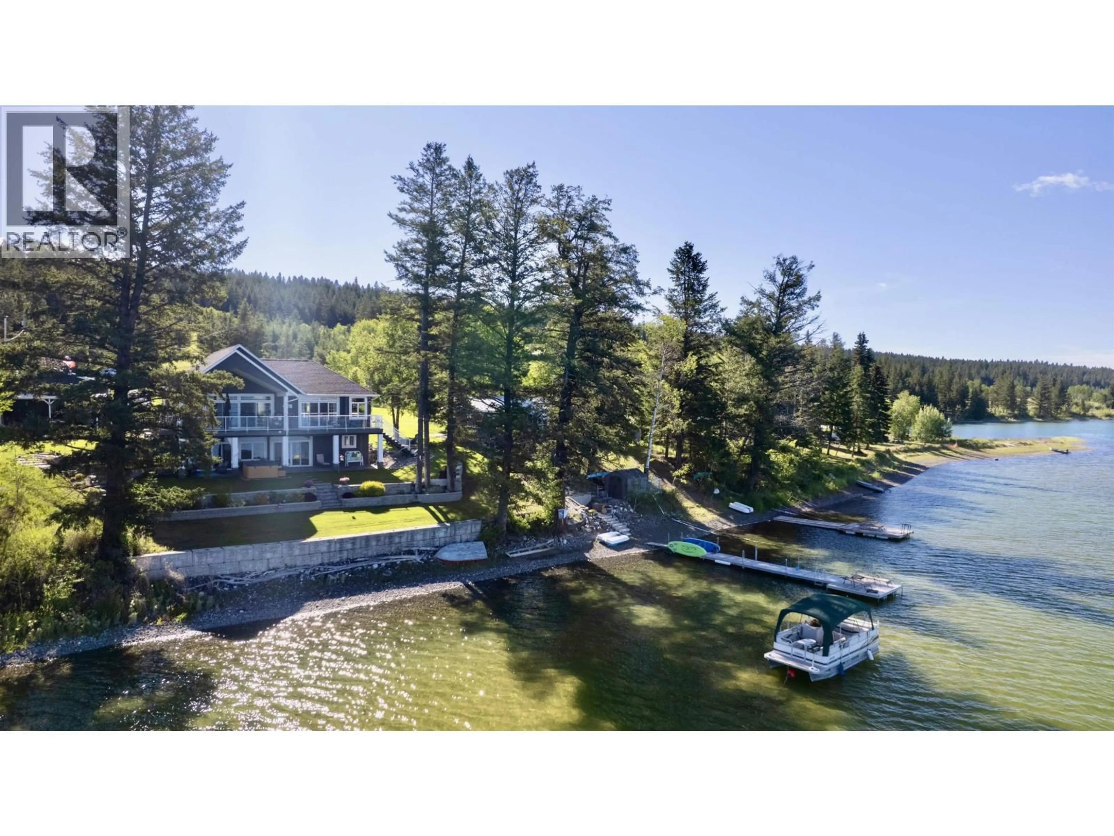A pic from outside/outdoor area/front of a property/back of a property/a pic from drone, water/lake/river/ocean view for 2568 CHIMNEY LAKE ROAD, Williams Lake British Columbia V2G5J2