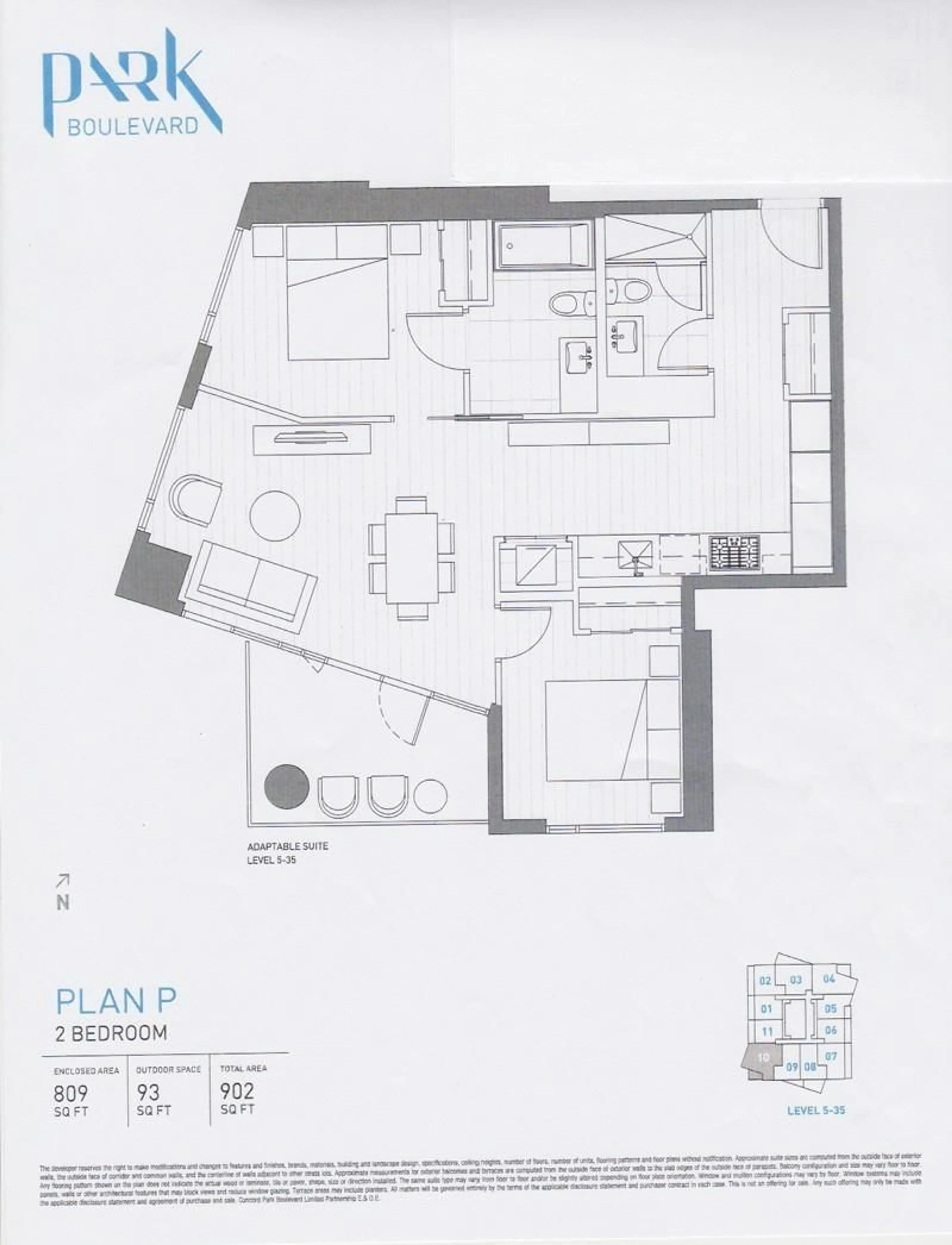 Floor plan for 2610 - 9887 WHALLEY BOULEVARD, Surrey British Columbia V3T0P4