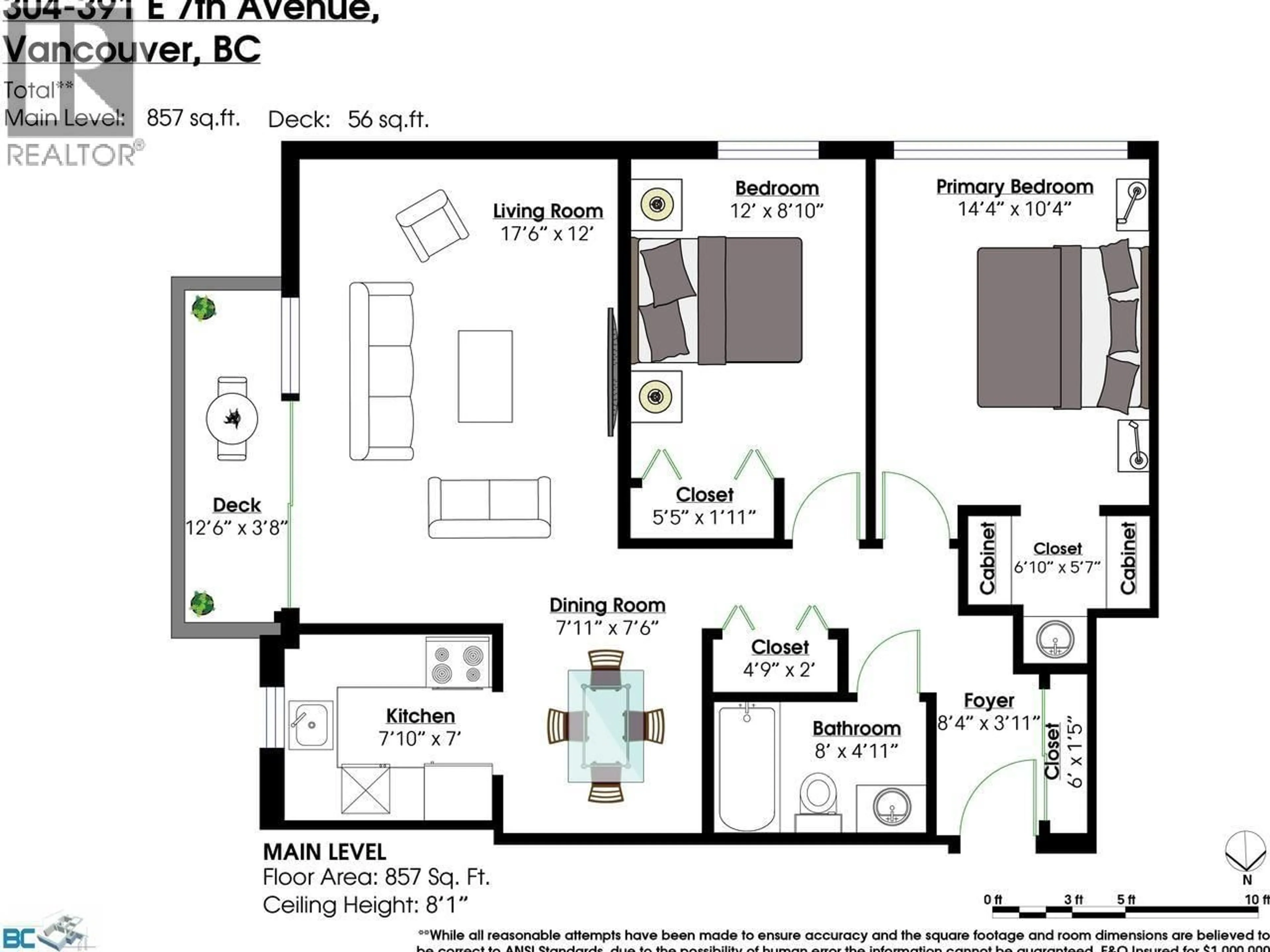 Floor plan for 304 - 391 7TH AVENUE, Vancouver British Columbia V5T4H1