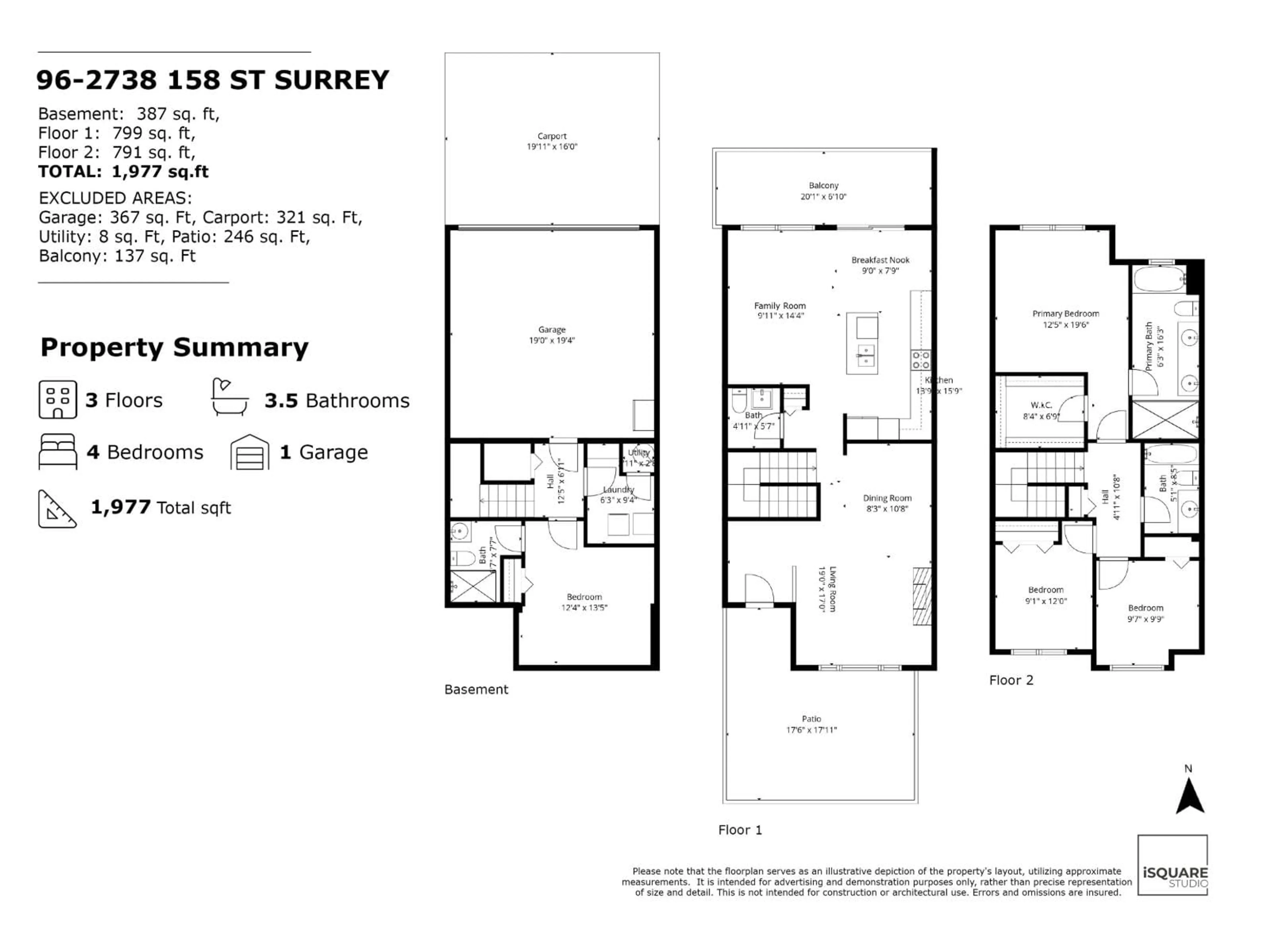 Floor plan for 96 - 2738 158 STREET, Surrey British Columbia V3Z3K3