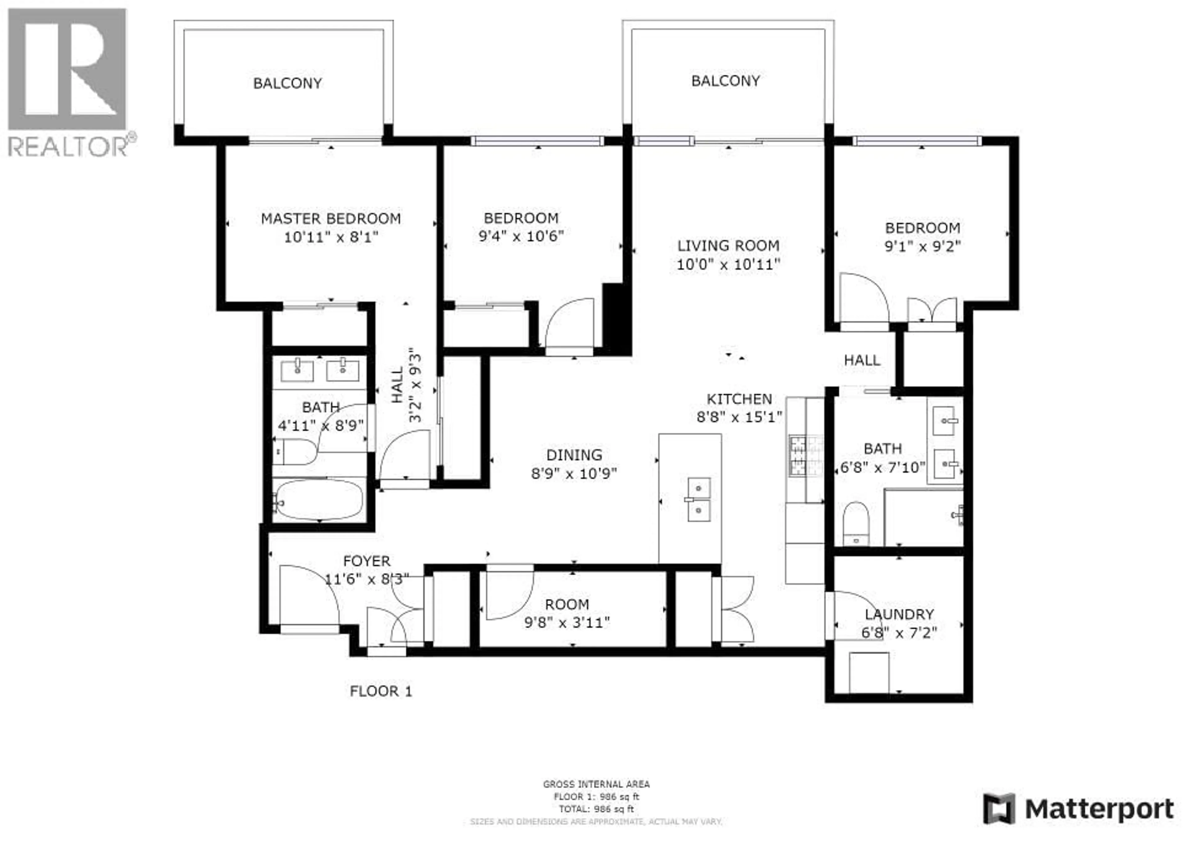 Floor plan for 806 - 2221 30TH AVENUE, Vancouver British Columbia V5N0G6