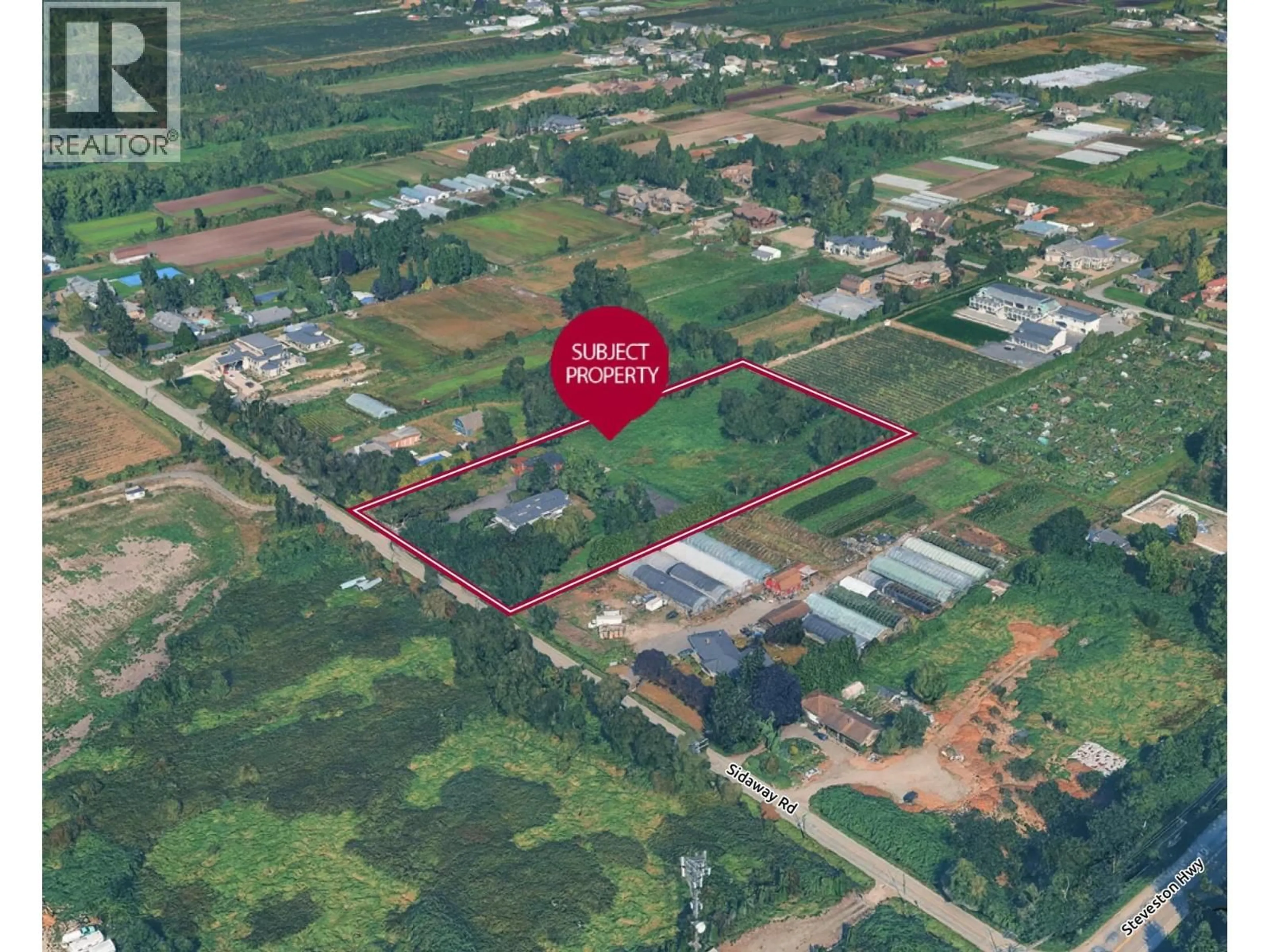 A pic from outside/outdoor area/front of a property/back of a property/a pic from drone, street for 10520 SIDAWAY ROAD, Richmond British Columbia V6W1C4