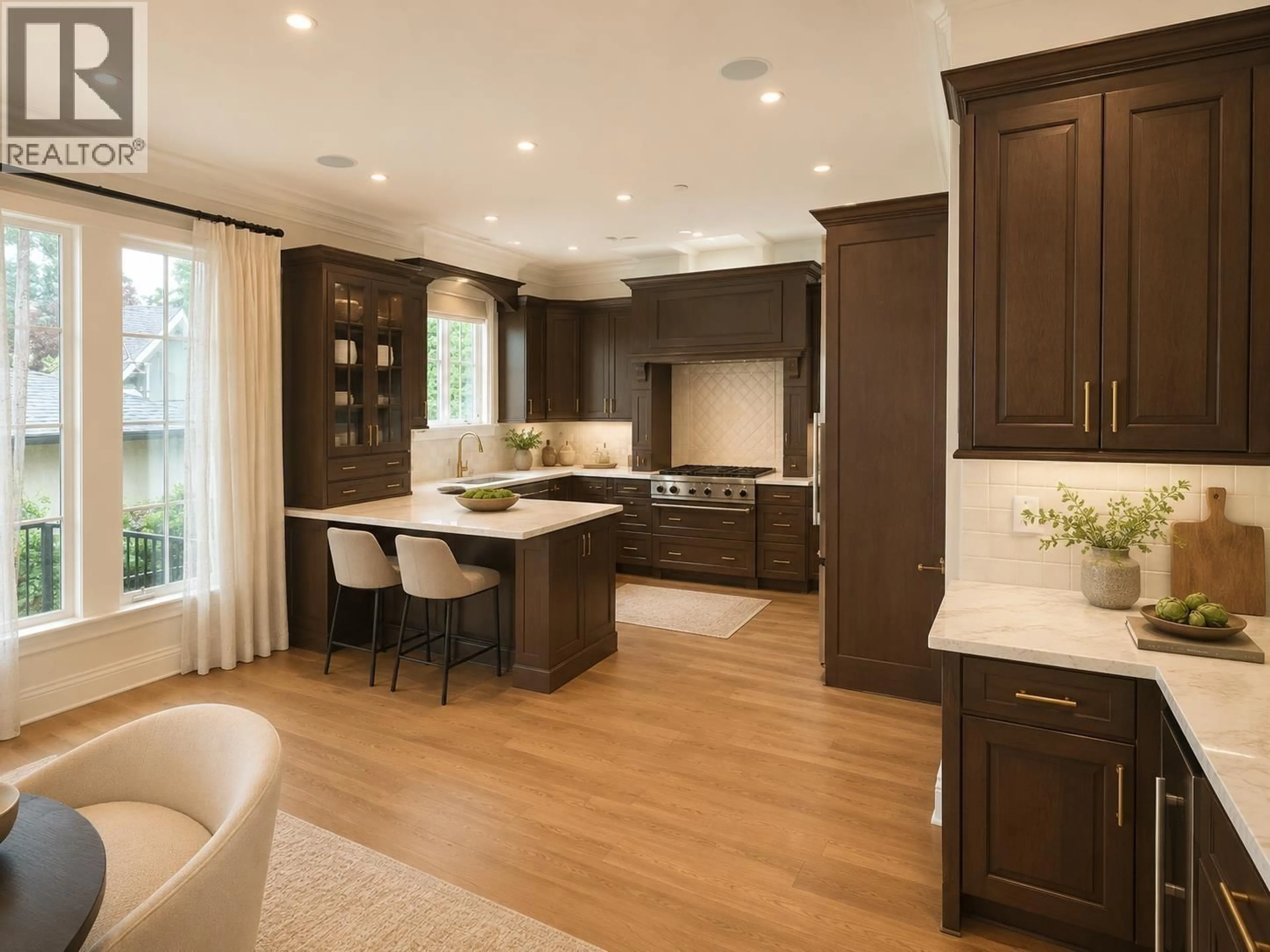 Open concept kitchen, wood/laminate floor for 4339 9TH AVENUE, Vancouver British Columbia V6R2C8