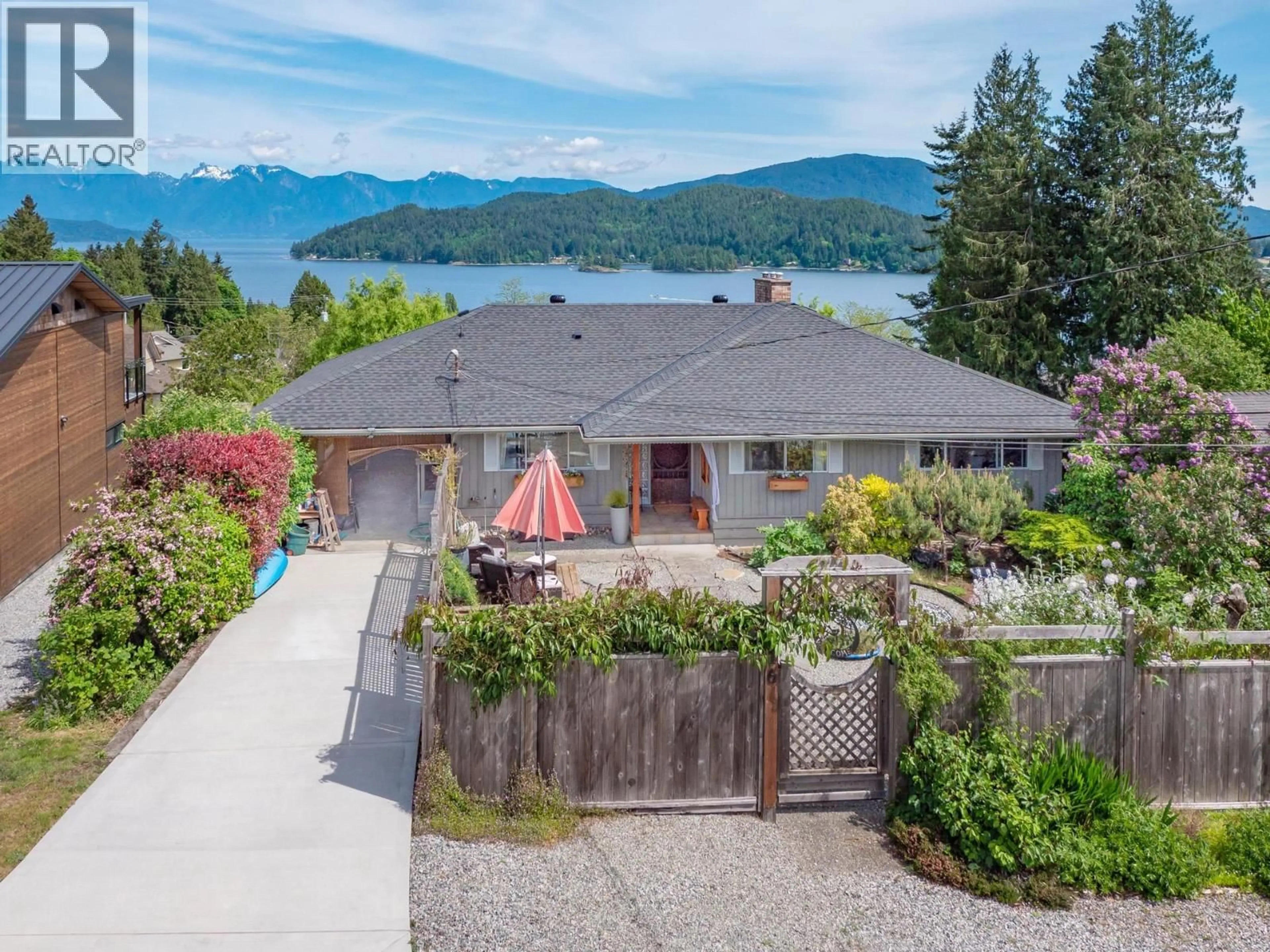 A pic from outside/outdoor area/front of a property/back of a property/a pic from drone, water/lake/river/ocean view for 616 FLETCHER ROAD, Gibsons British Columbia V0N1V9