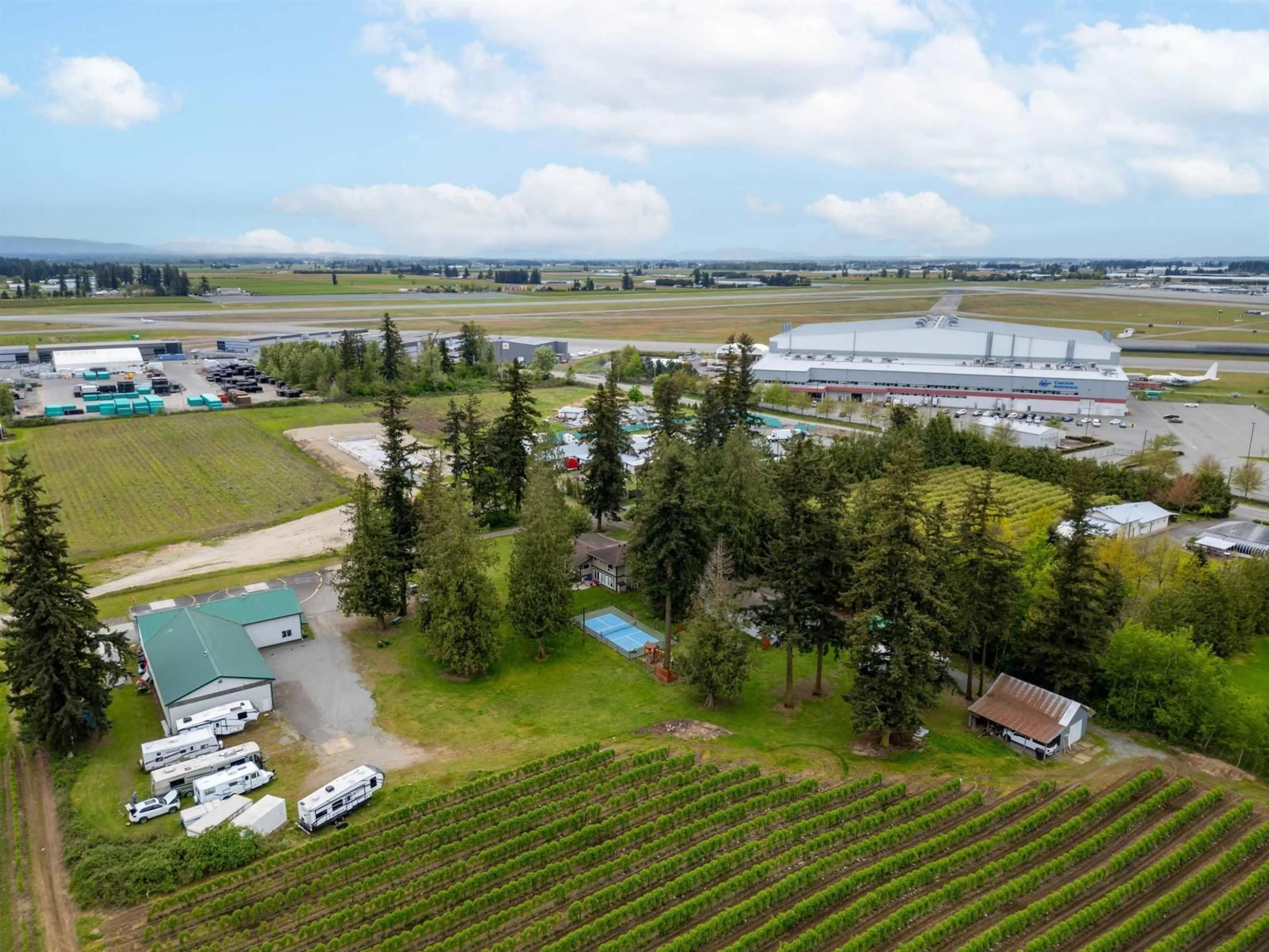 A pic from outside/outdoor area/front of a property/back of a property/a pic from drone, water/lake/river/ocean view for 1404 TOWNLINE ROAD, Abbotsford British Columbia V2T6E1