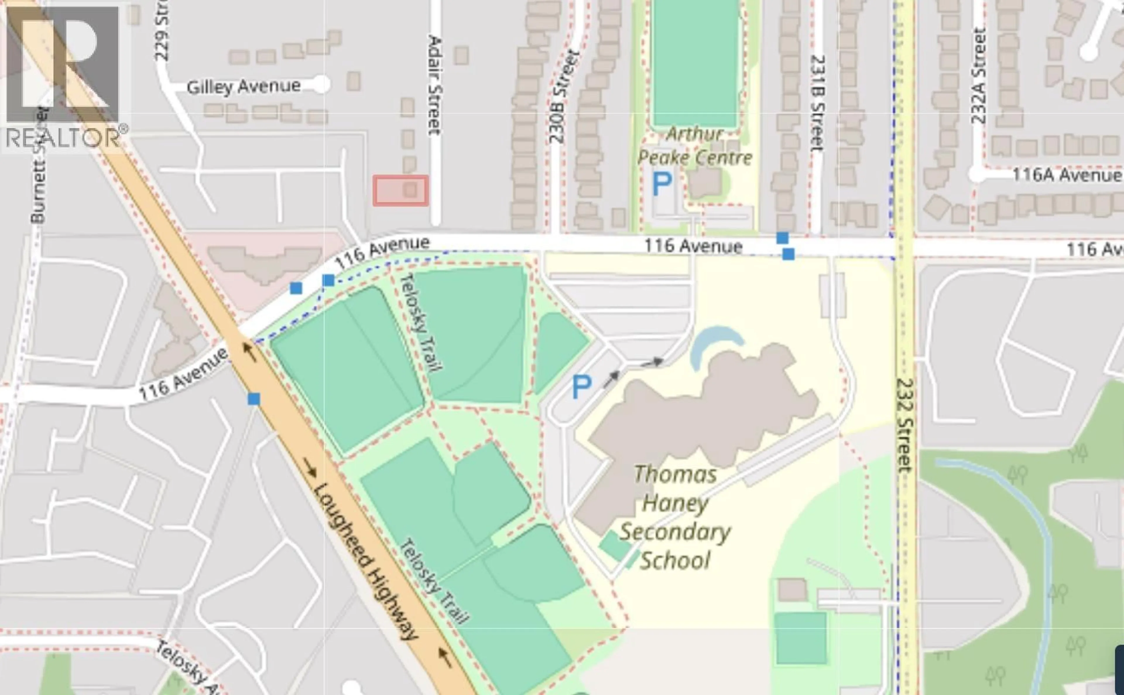 Picture of a map for 11619 ADAIR STREET, Maple Ridge British Columbia V2X6R8
