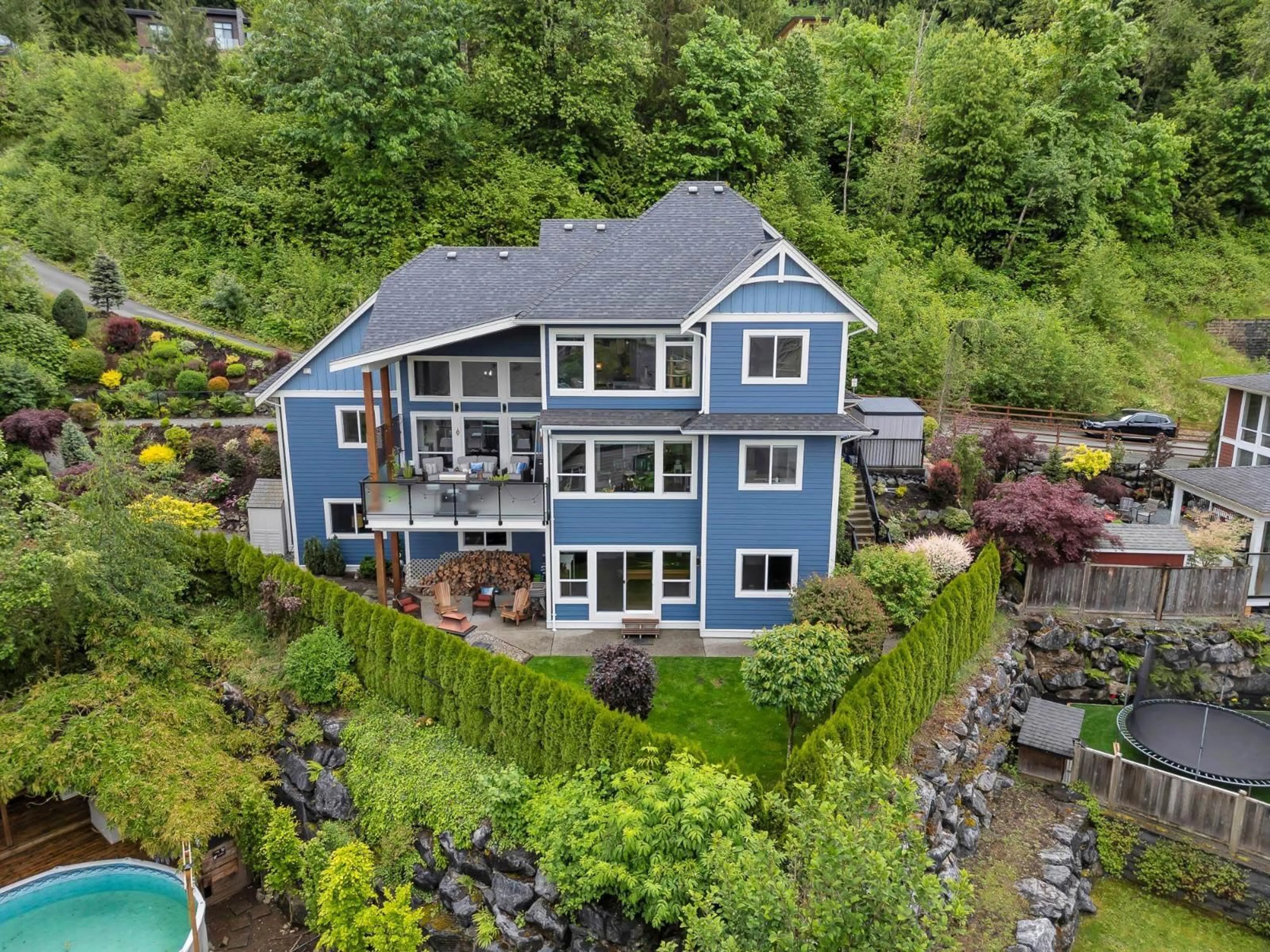 A pic from outside/outdoor area/front of a property/back of a property/a pic from drone, water/lake/river/ocean view for 10 - 7854 BROOKWOOD PLACE, Chilliwack British Columbia V4Z0A1