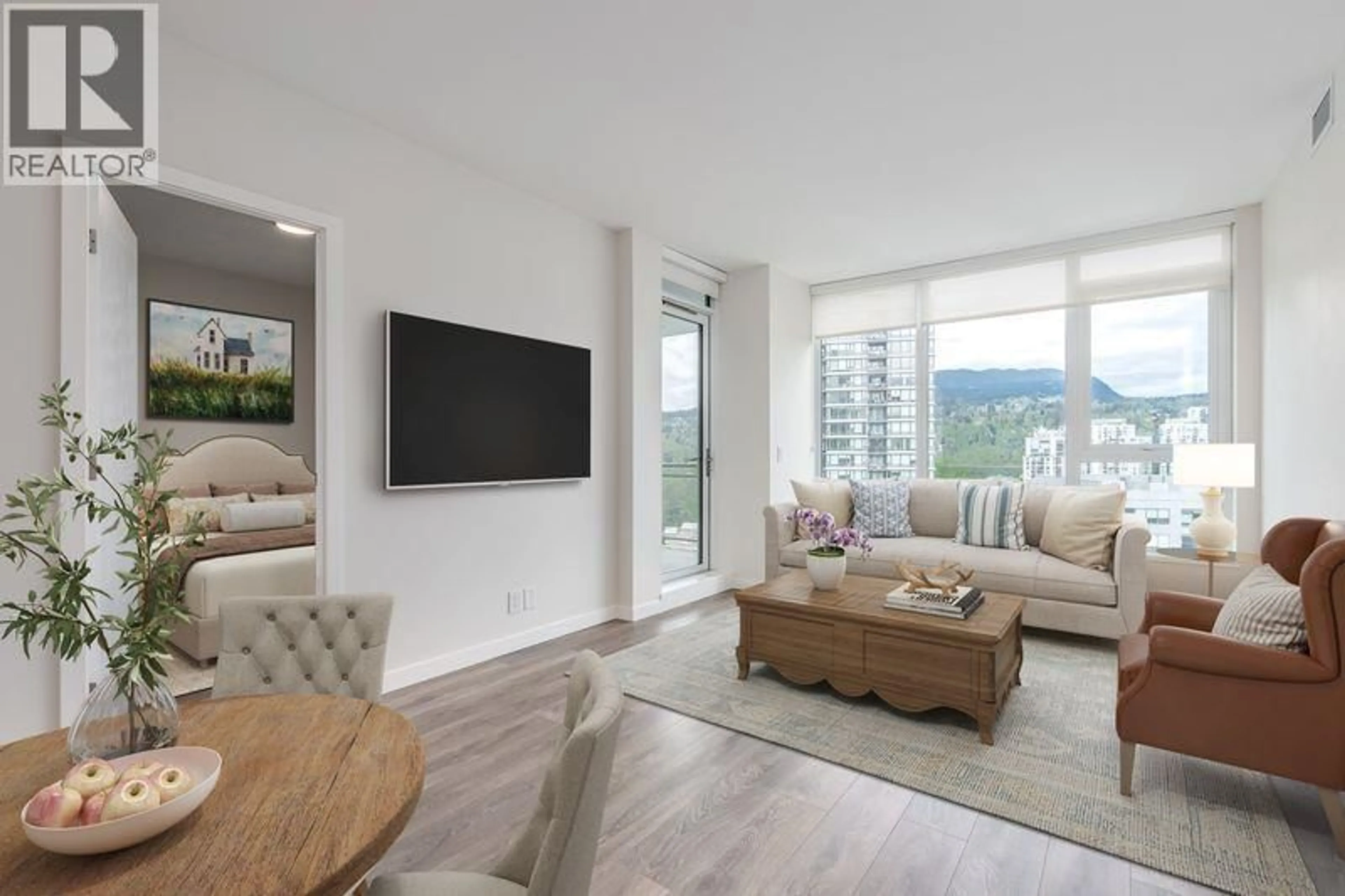 Living room with furniture, unknown for 1601 - 308 MORRISSEY ROAD, Port Moody British Columbia V3H0M2