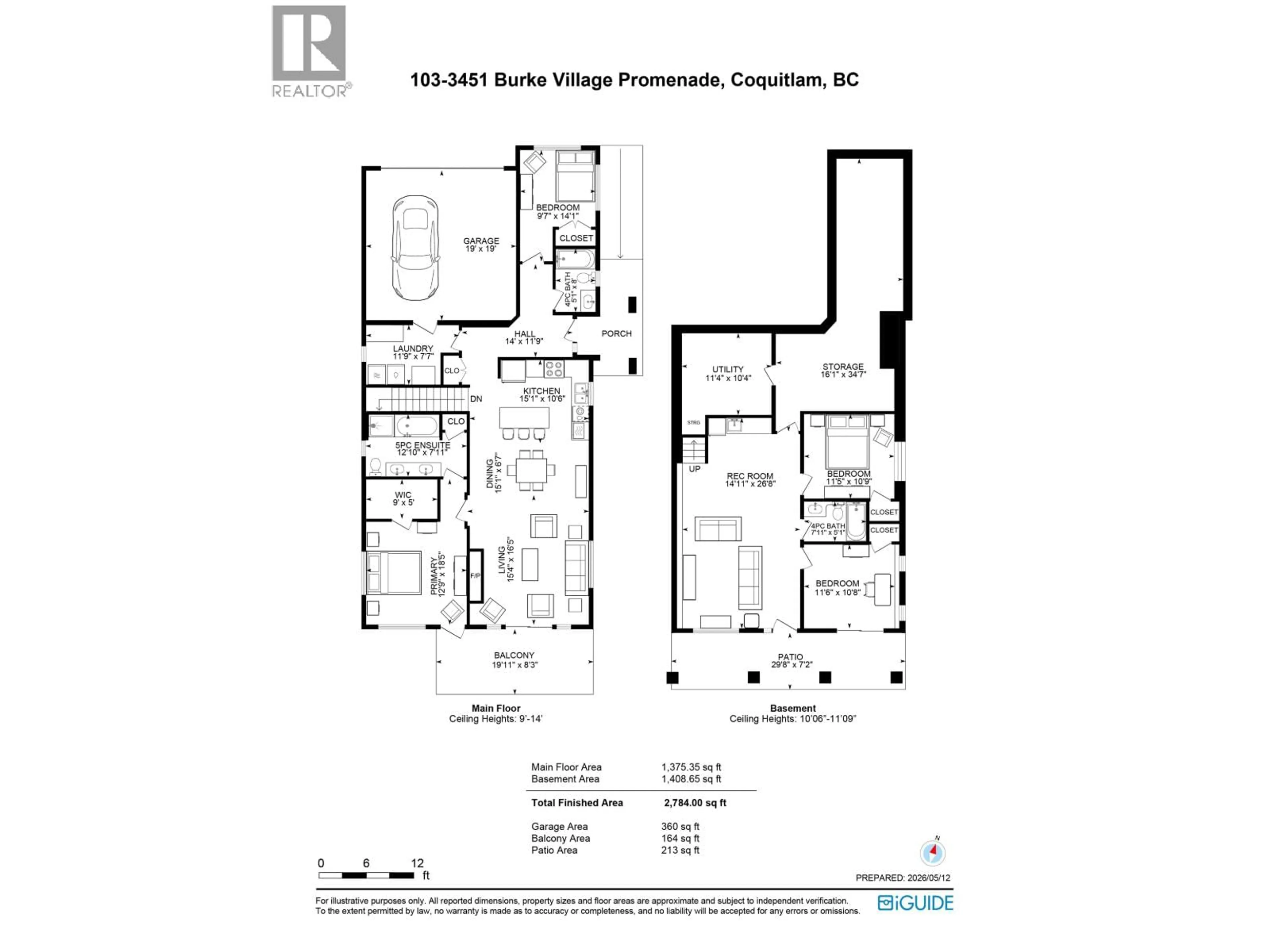 Floor plan for 103 - 3451 BURKE VILLAGE PROMENADE, Coquitlam British Columbia V3E0K1