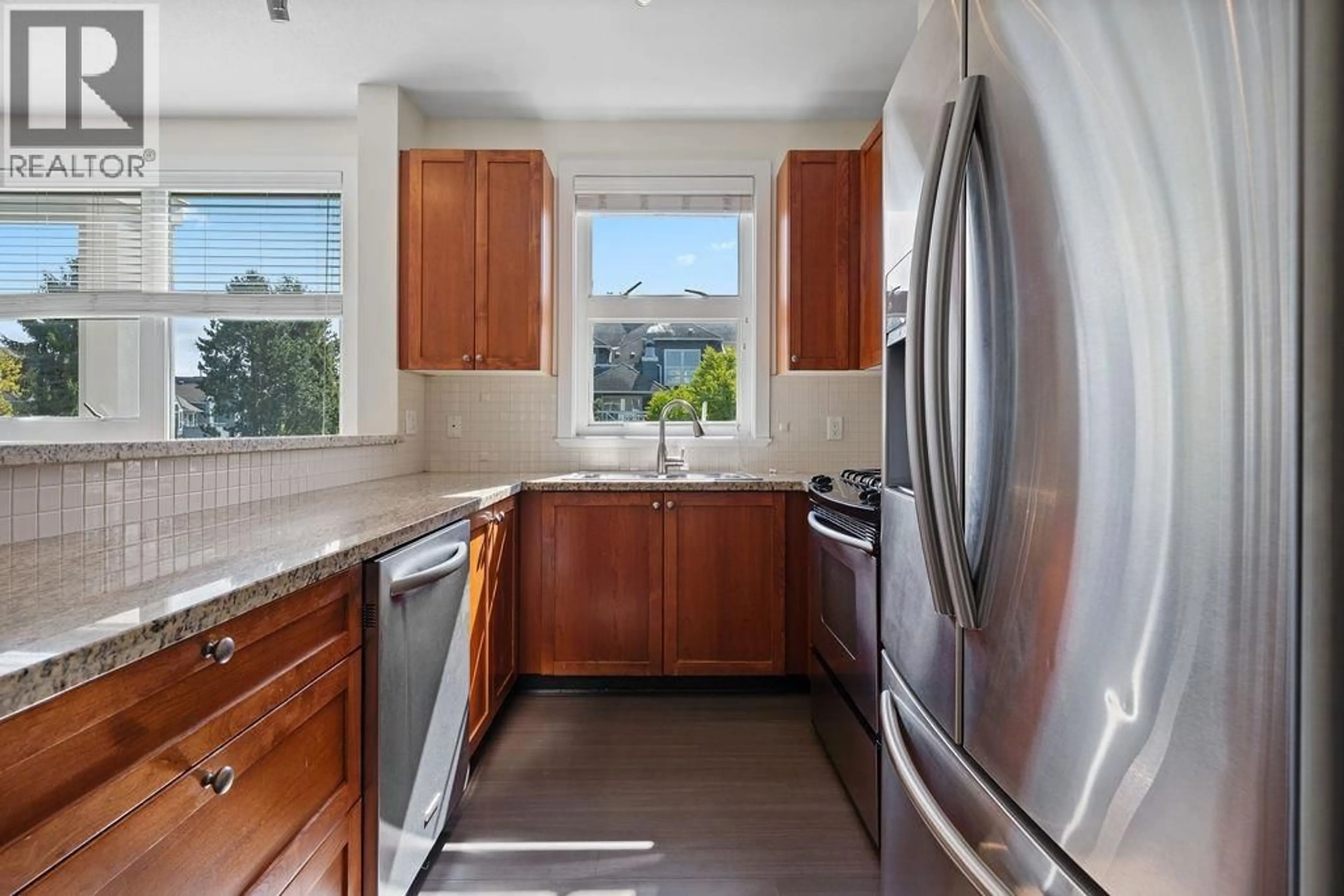 Standard kitchen, ceramic/tile floor for 306 - 4600 WESTWATER DRIVE, Richmond British Columbia V7E6S2