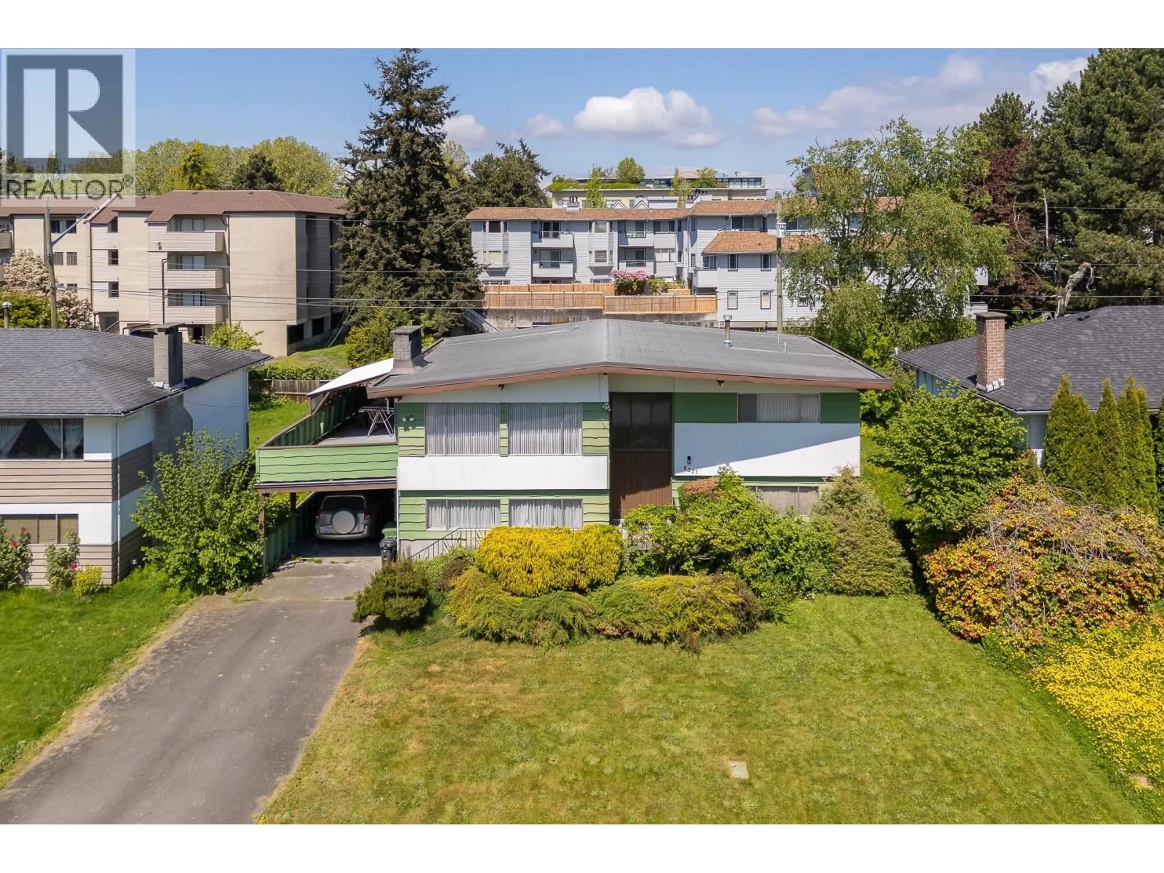 A pic from outside/outdoor area/front of a property/back of a property/a pic from drone, street for 8371 SPIRES ROAD, Richmond British Columbia V6Y1W1