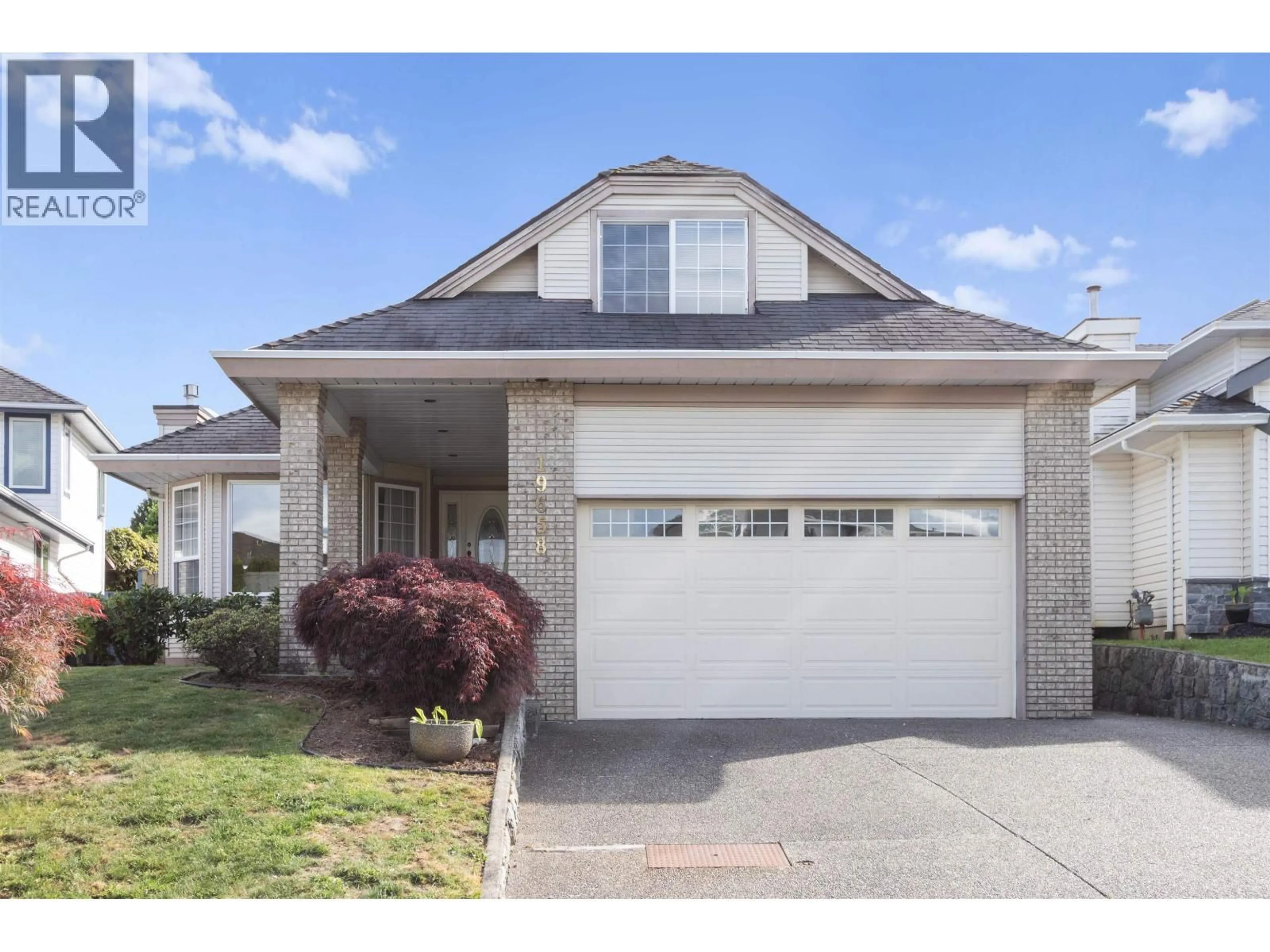 Home with vinyl exterior material, street for 19658 CEDAR LANE, Pitt Meadows British Columbia V3Y2E4