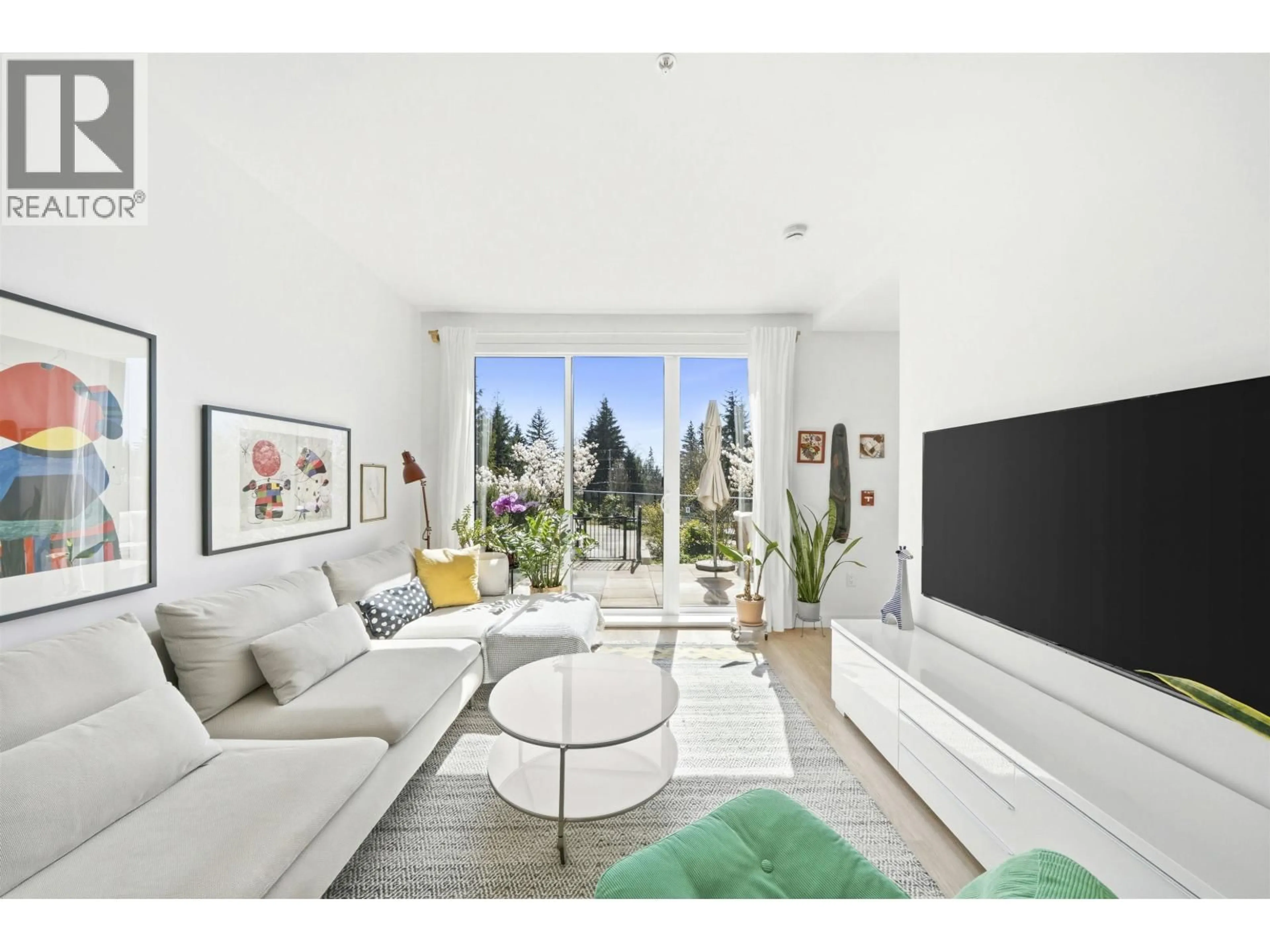 Living room with furniture, unknown for 209 - 9888 UNIVERSITY CRESCENT, Burnaby British Columbia V5A0G4