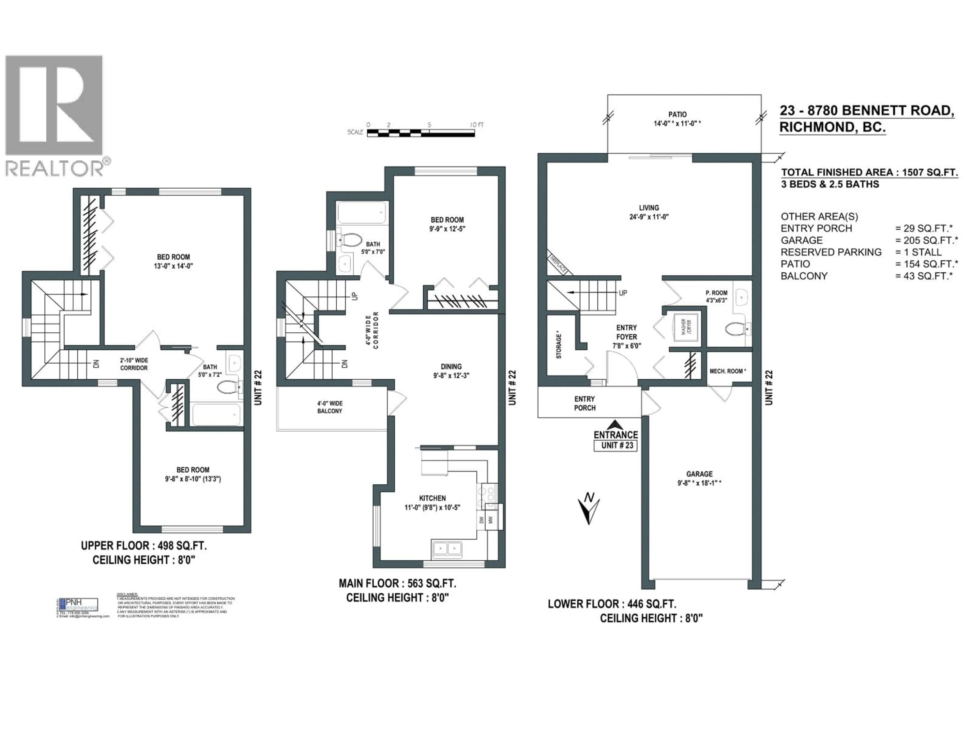 Floor plan for 23 - 8780 BENNETT ROAD, Richmond British Columbia V6Y1N7