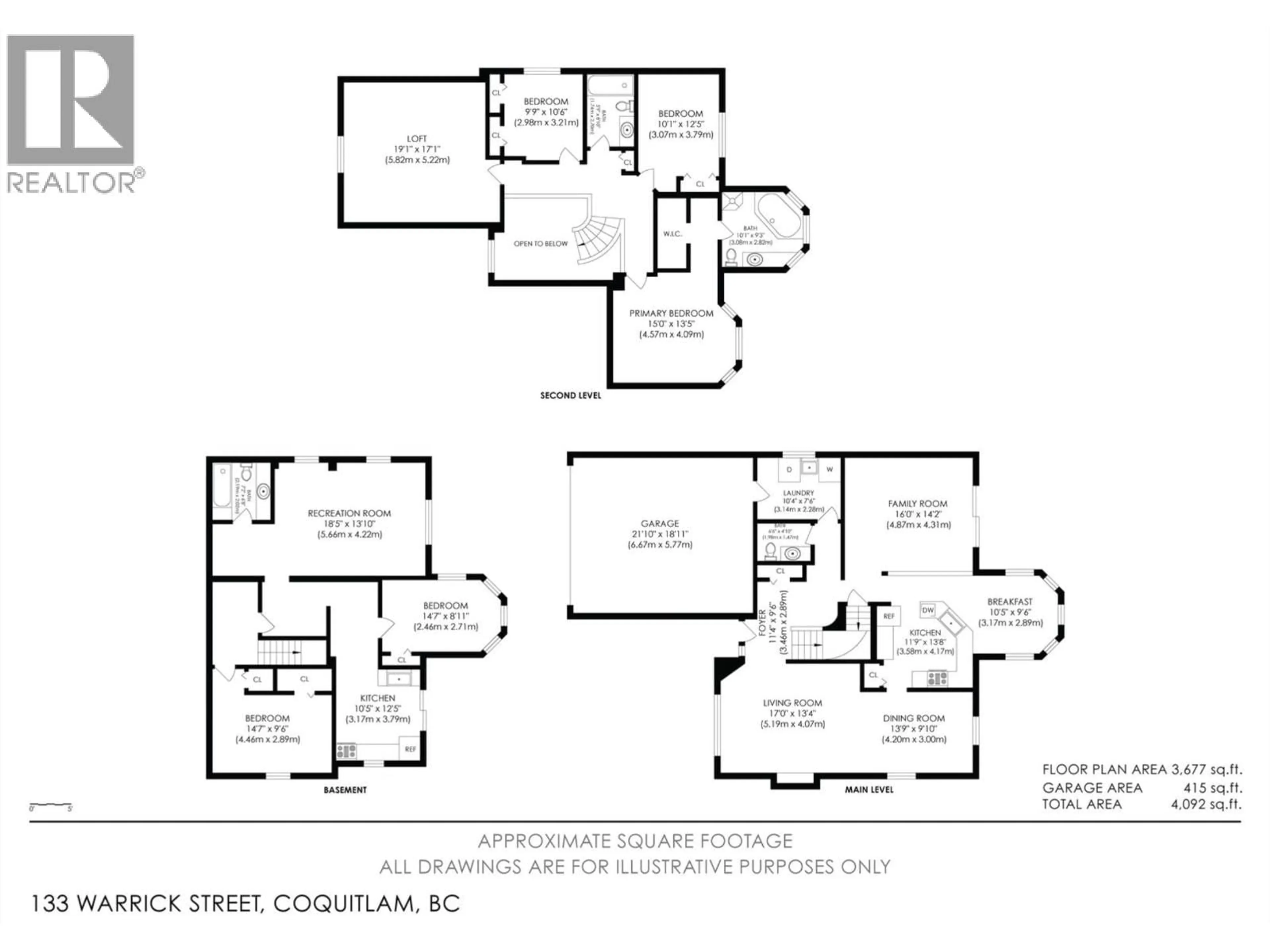 Floor plan for 133 WARRICK STREET, Coquitlam British Columbia V3K5L3