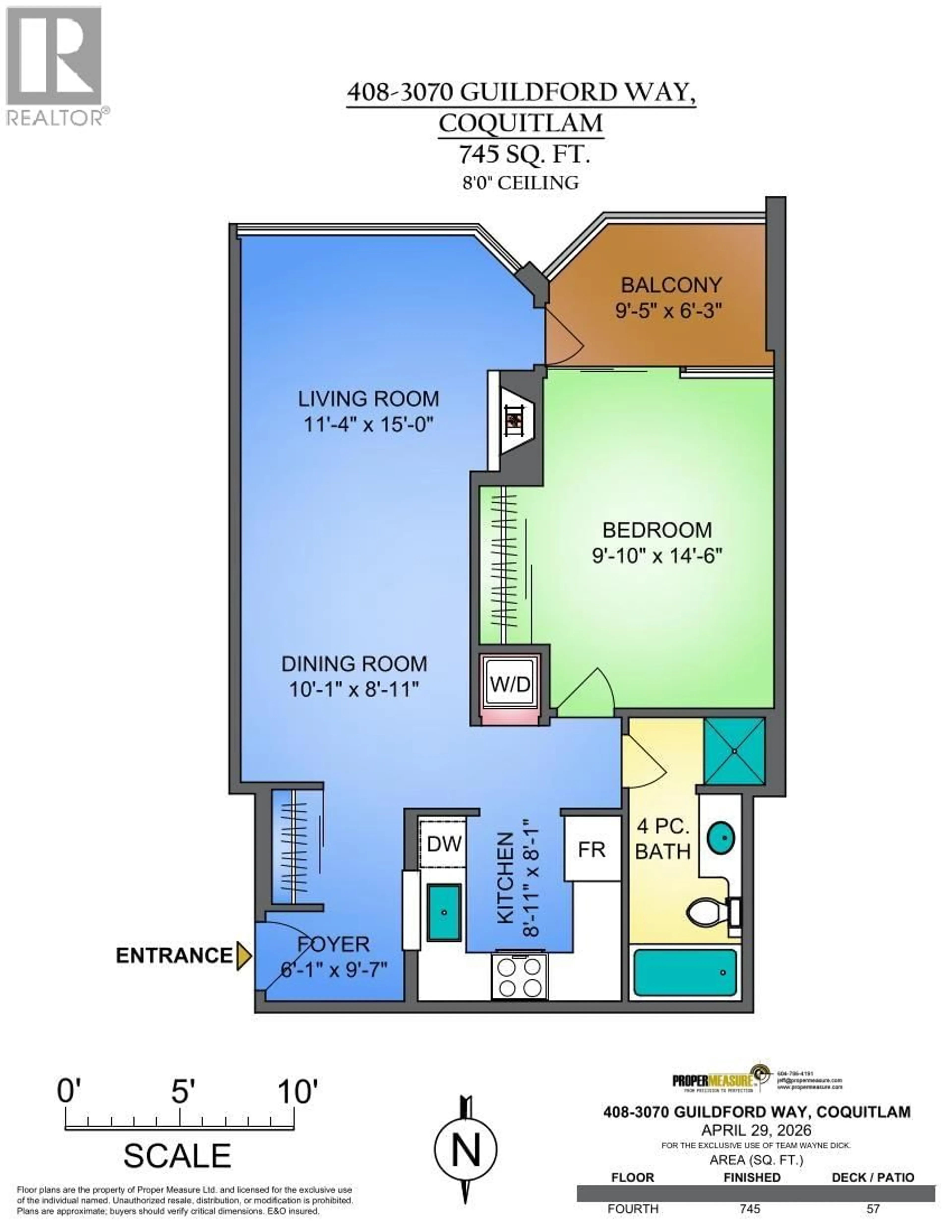 Floor plan for 408 - 3070 GUILDFORD WAY, Coquitlam British Columbia V3B7R8