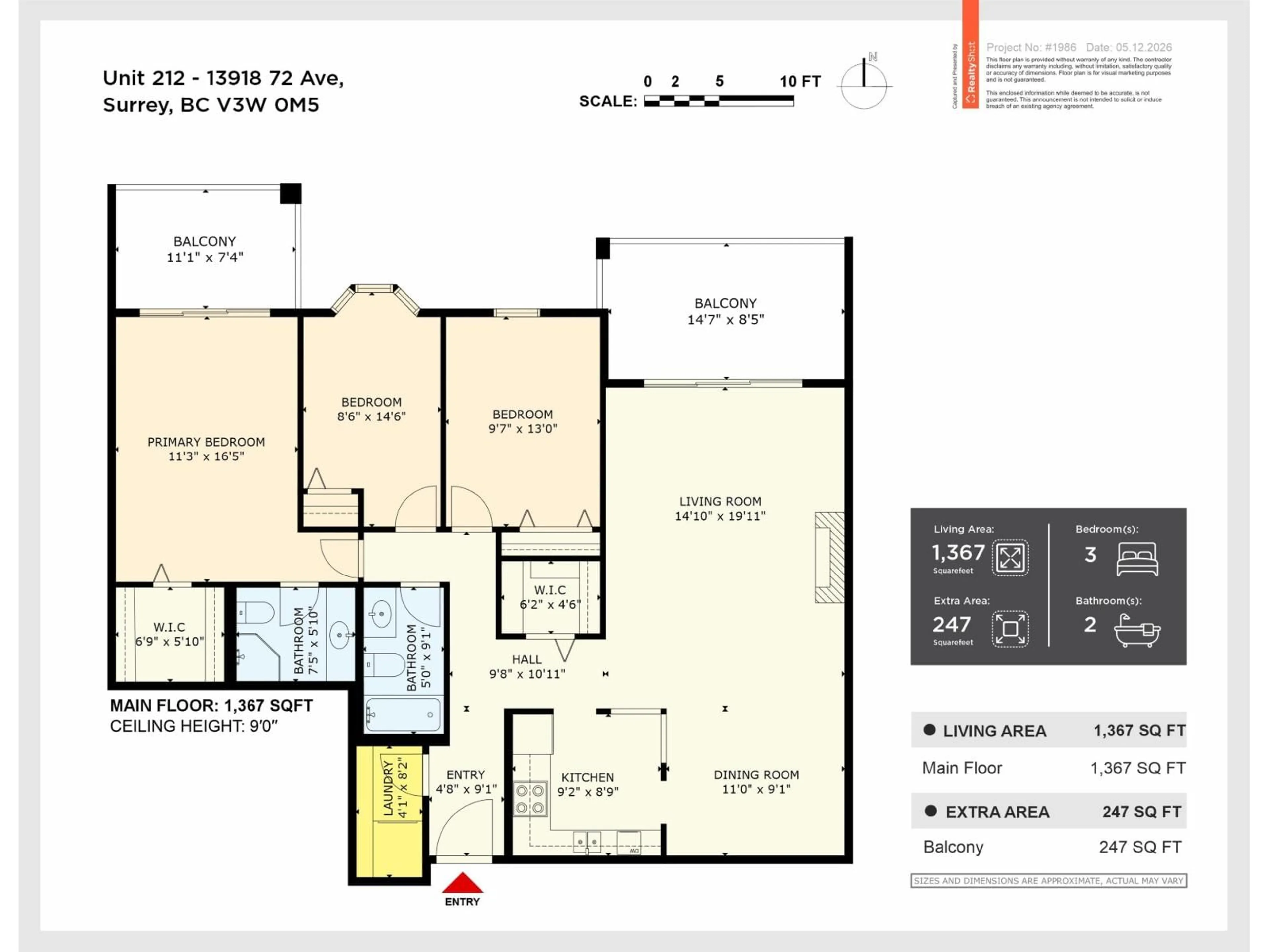 Floor plan for 212 - 13918 72 AVENUE, Surrey British Columbia V3W0T4