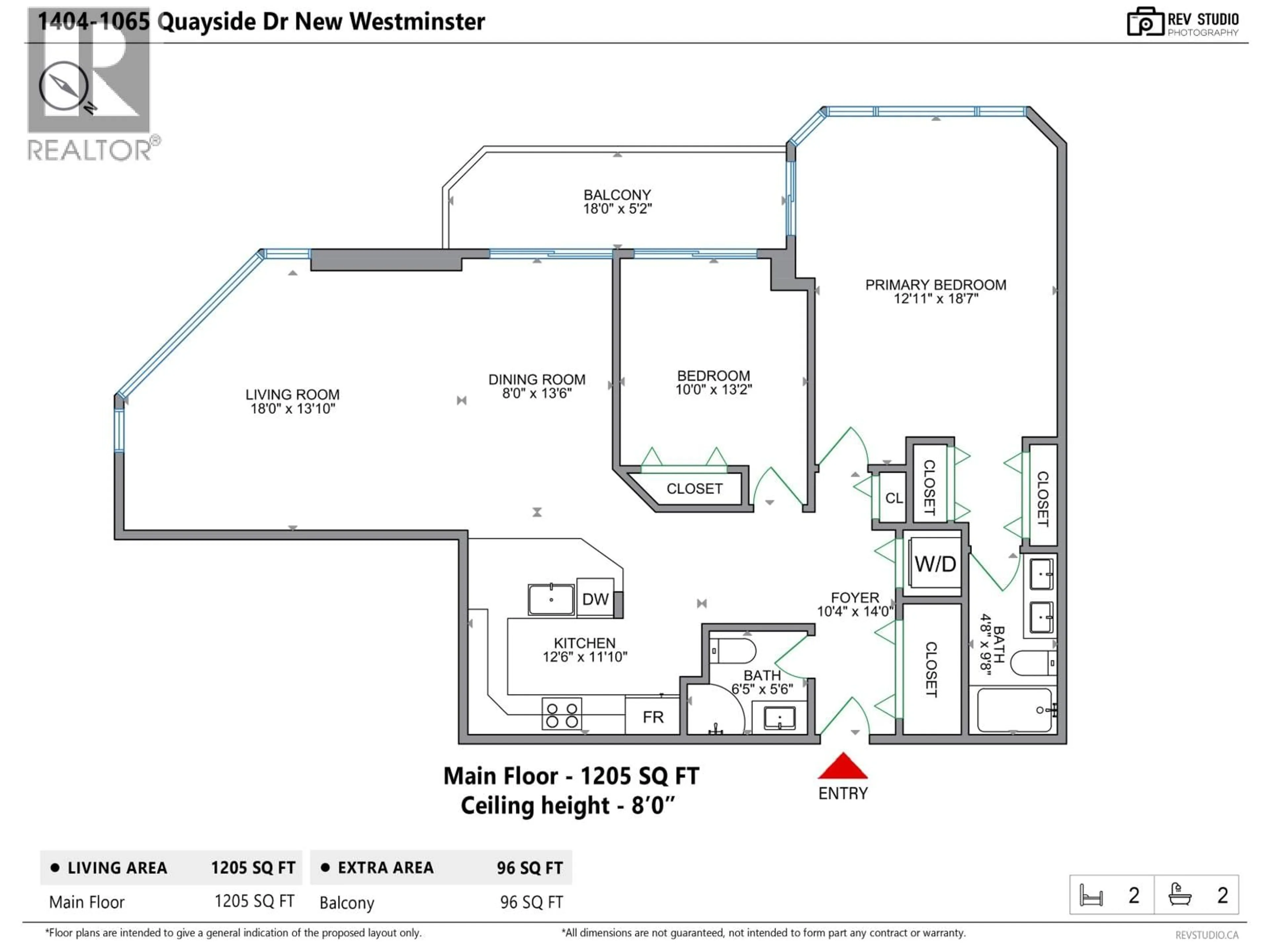 Floor plan for 1404 - 1065 QUAYSIDE DRIVE, New Westminster British Columbia V3M1C5