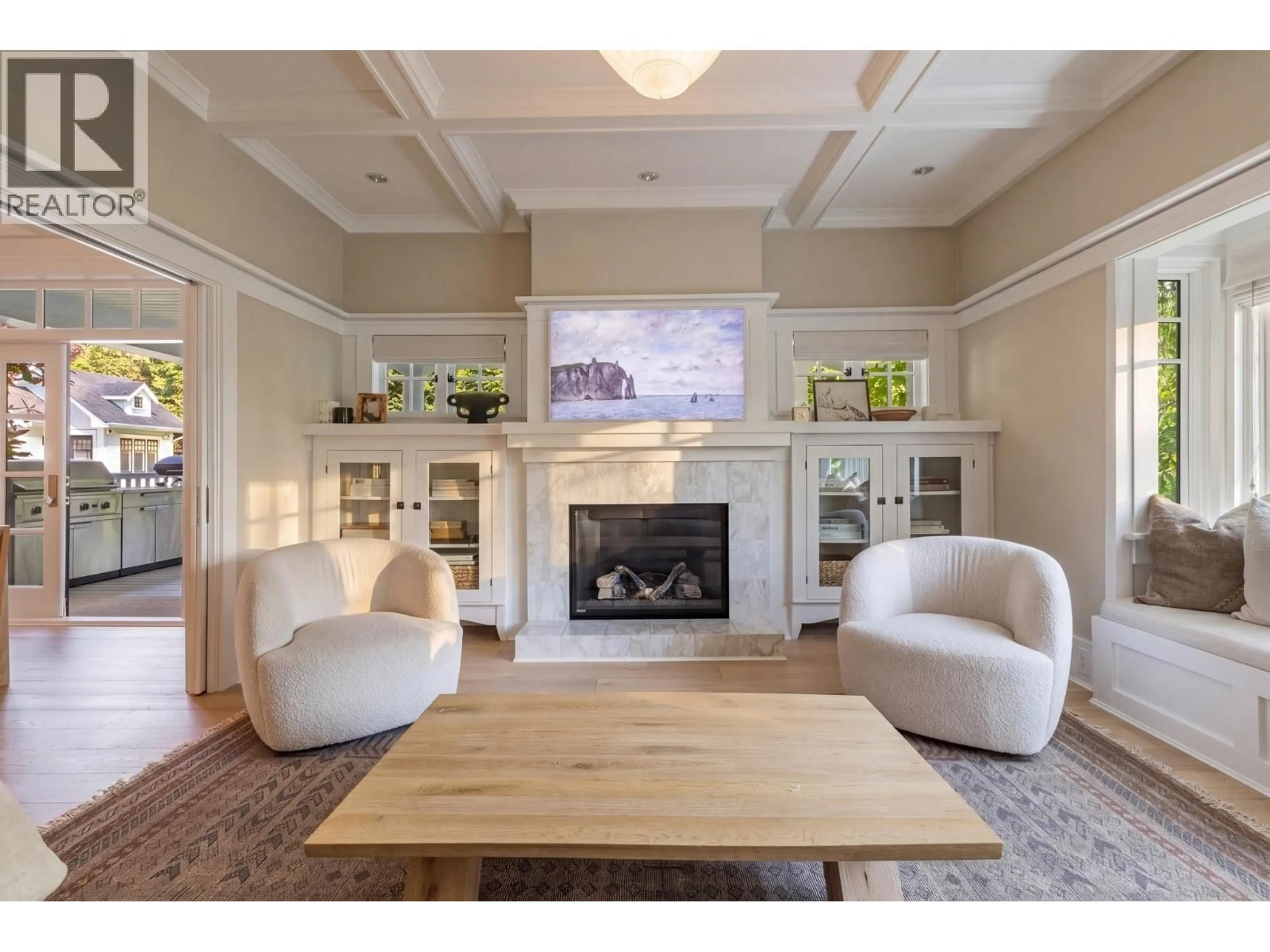 Living room with furniture, wood/laminate floor for 360 WINDSOR ROAD, North Vancouver British Columbia V7N1K1